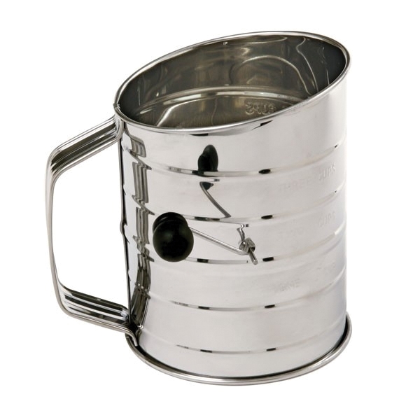 NORPRO 136 Rotary Flour Sifter, 24 oz Capacity, 6 in H, Stainless Steel - 1