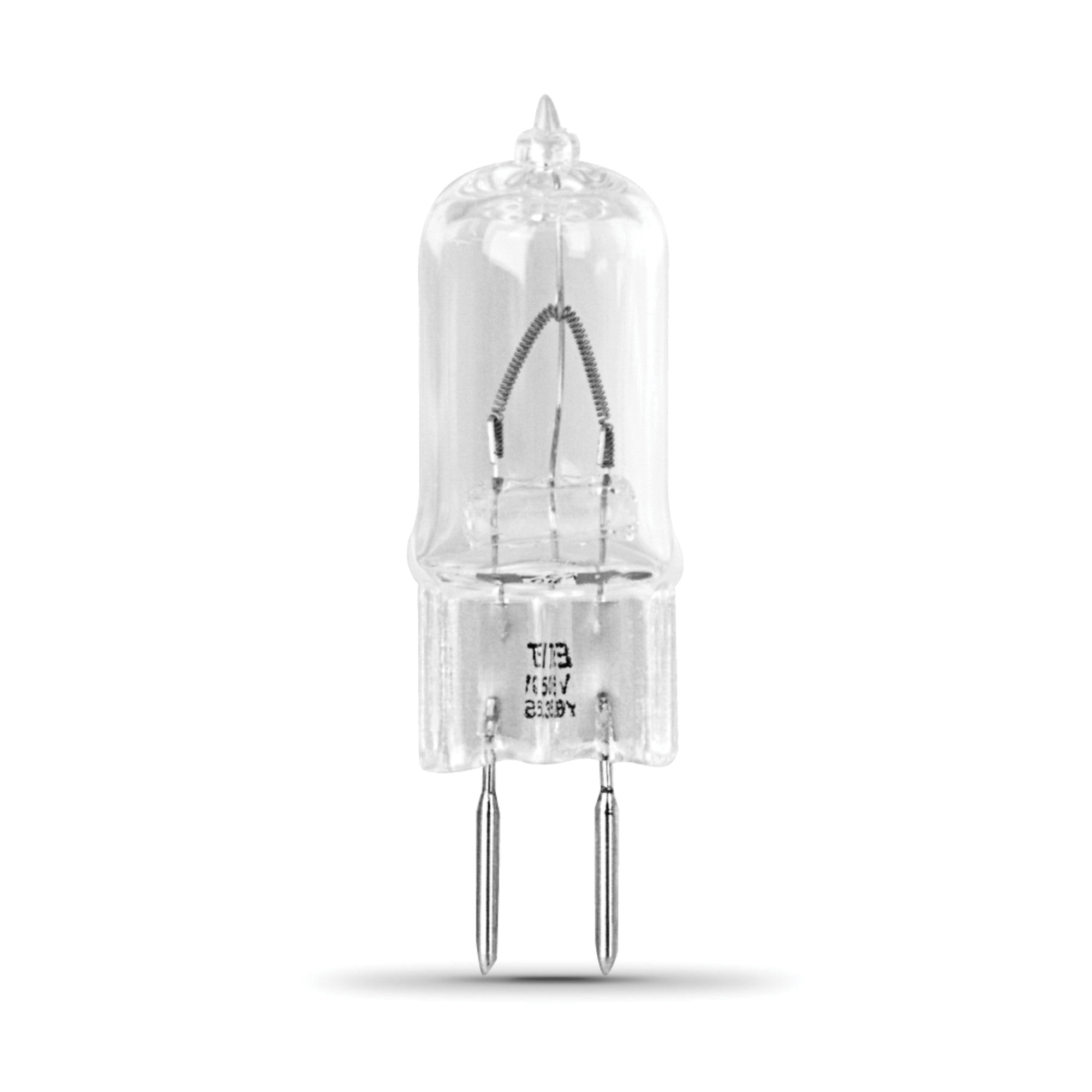 BPQ50T4/JCD Halogen Bulb, 50 W, GY6.35 Lamp Base, T4 Lamp, Bright White, 950 Lumens, 3000 K Color Temp