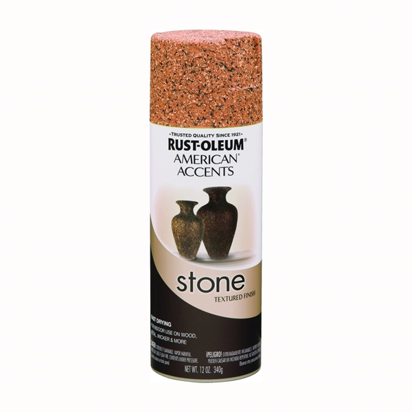 7994830 Stone Texture Spray Paint, Solvent, Sienna Stone, 12 oz, Can