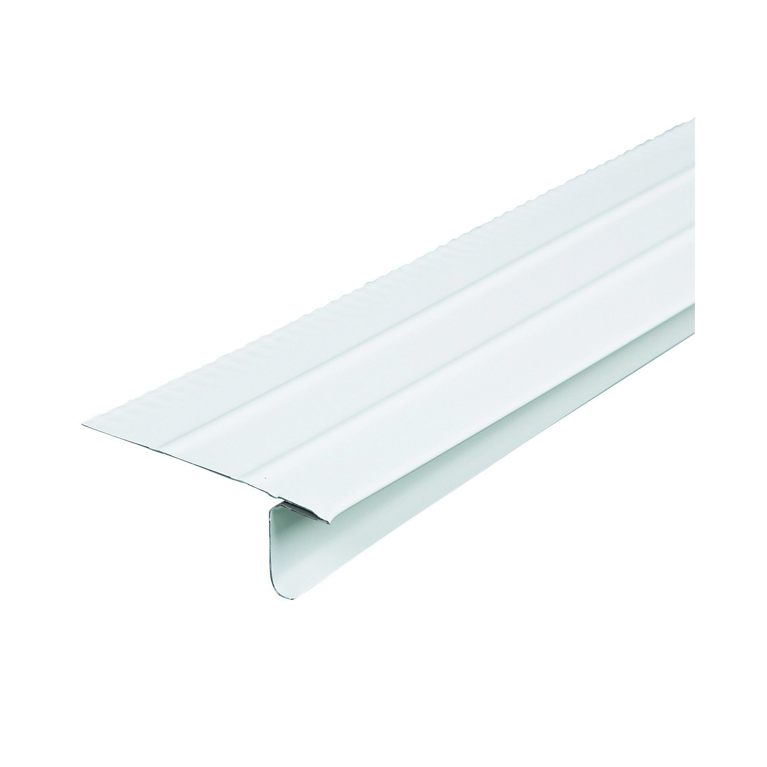 5509900120 Drip Edge 2-7/16 in W, 1 in H, 10 ft L, Aluminum, 0.011in Thickness, D-Style, White