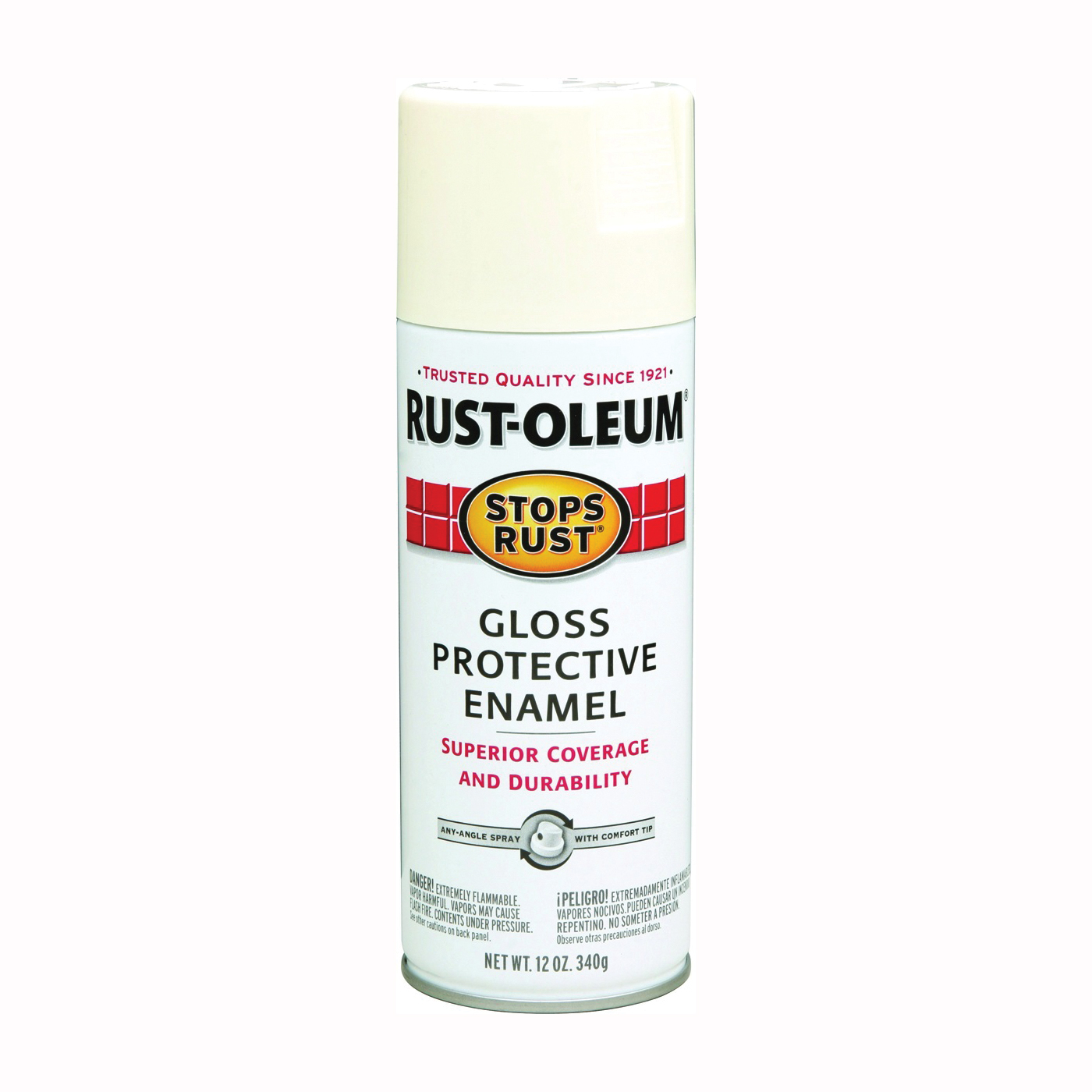 7789830 Rust Preventative Spray Paint, Gloss, Canvas White, 12 oz, Can