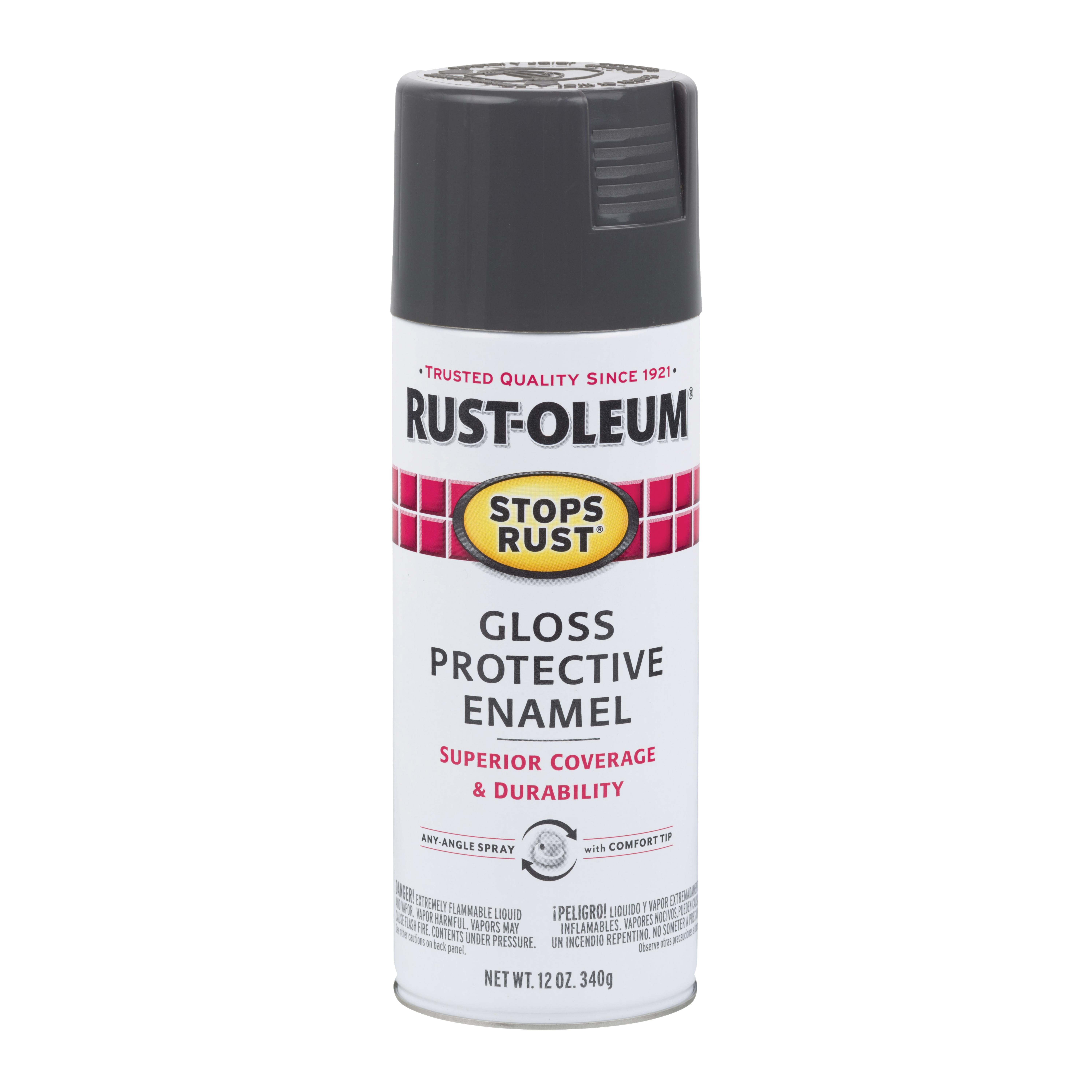 7784830 Rust Preventative Spray Paint, Gloss, Charcoal Gray, 12 oz, Can