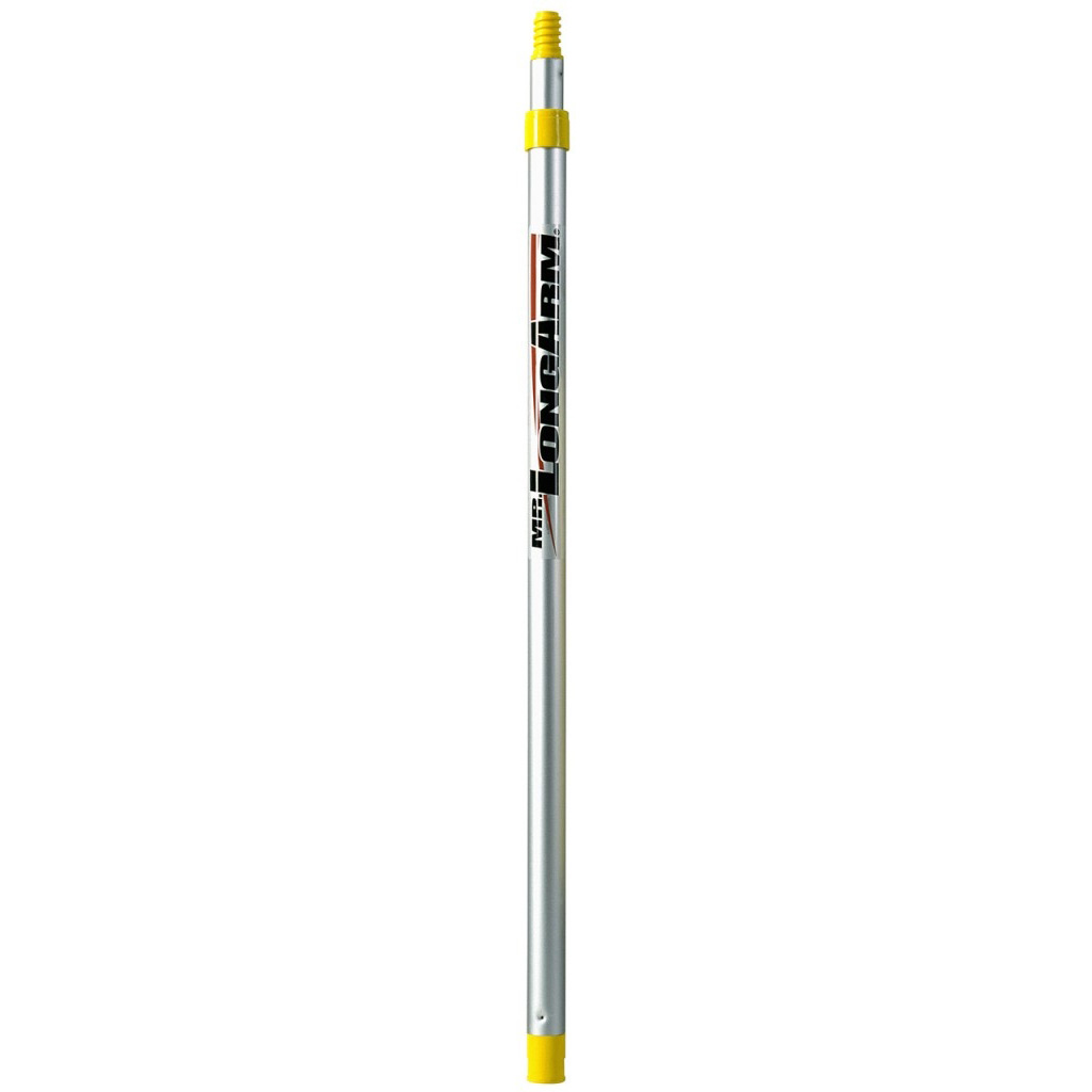 Mr. LongArm Twist-Lok 9236 Extension Pole, 1 in Dia, 3.3 to 6.1 ft L, Aluminum, Aluminum Handle, Round Handle - 1