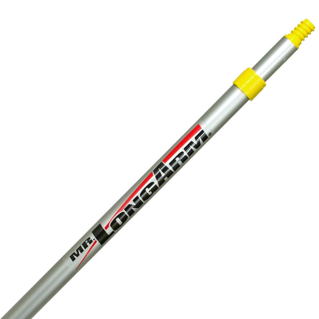 Mr. LongArm Twist-Lok 9236 Extension Pole, 1 in Dia, 3.3 to 6.1 ft L, Aluminum, Aluminum Handle, Round Handle - 2