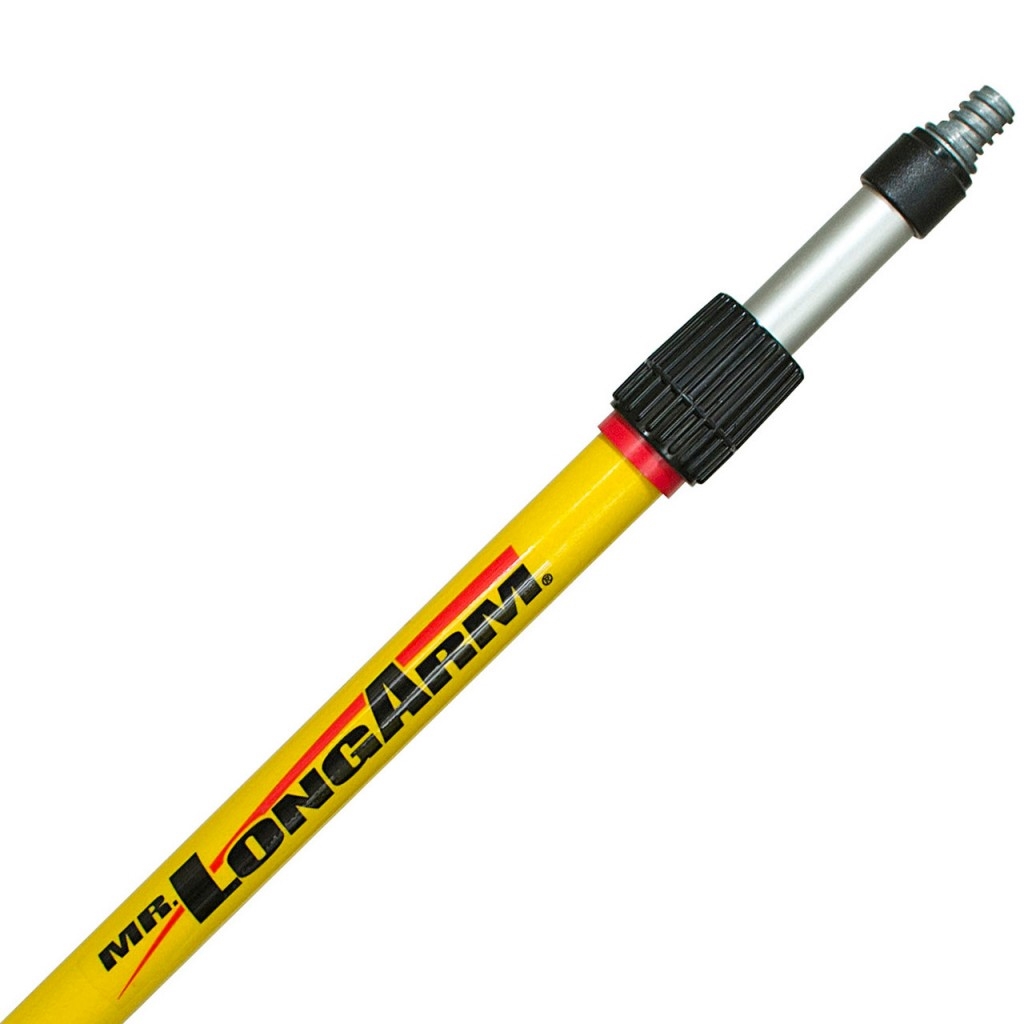 Mr. LongArm Alumiglass 6516 Extension Pole, 1-1/4 in Dia, 8 to 15.4 ft L, Aluminum, Fiberglass Handle, Round Handle - 2