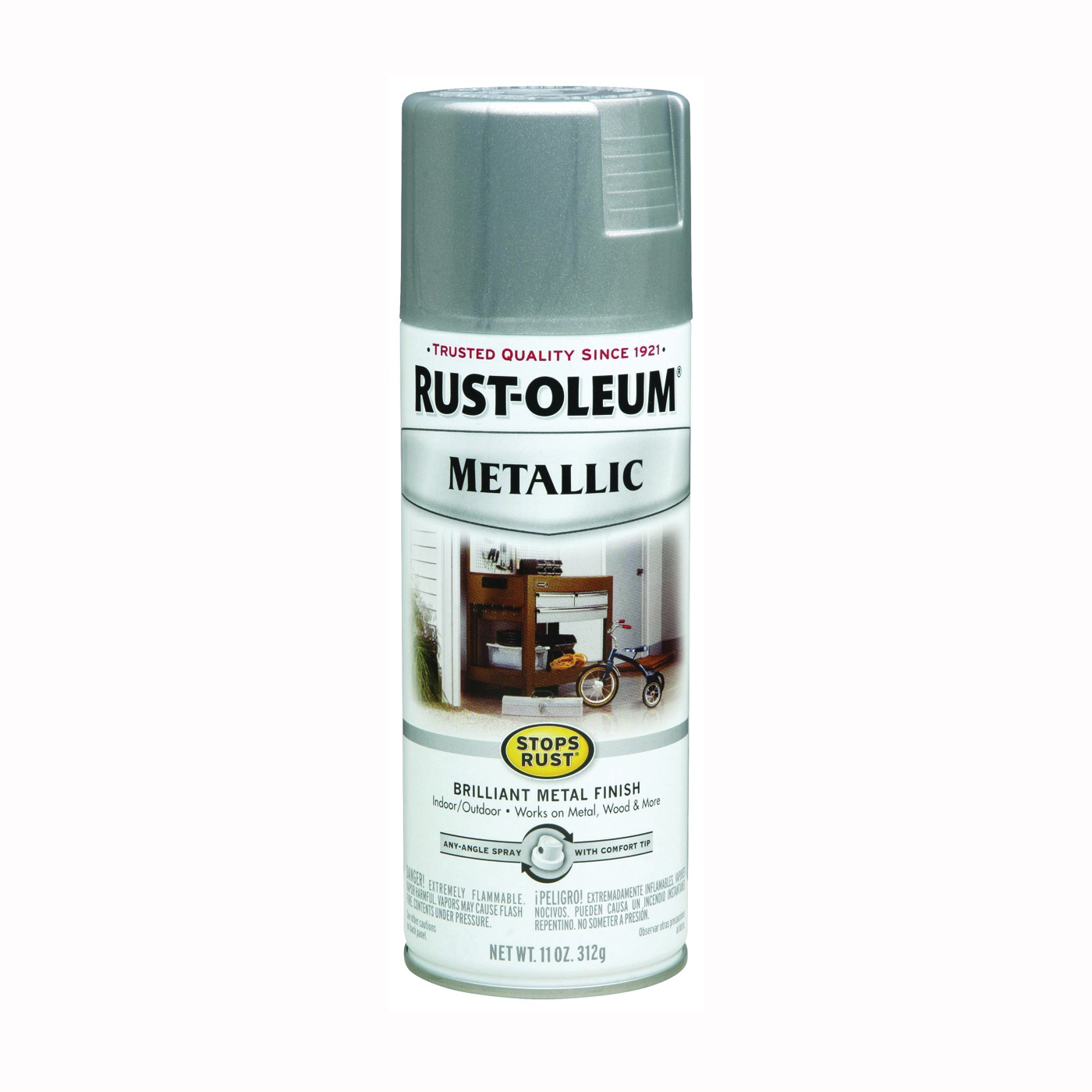 7271830 Rust Preventative Spray Paint, Metallic, Silver, 11 oz, Can