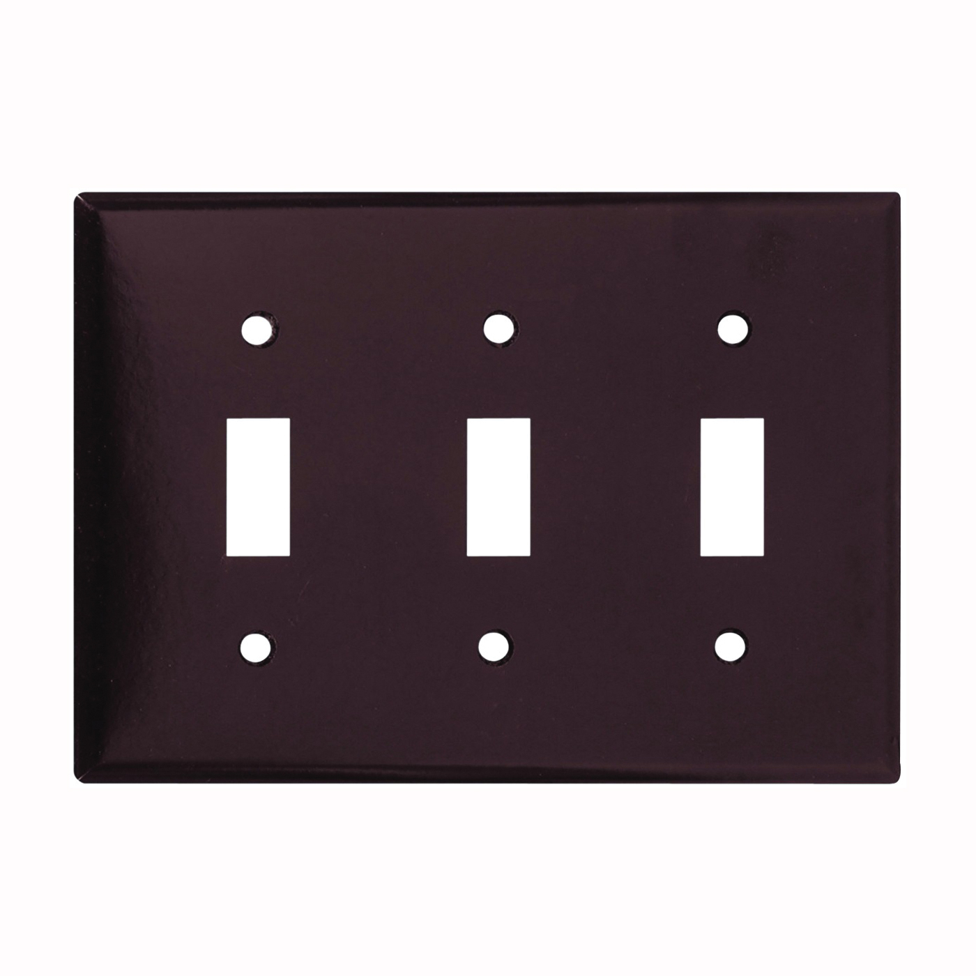 2141B-BOX Switch Wallplate, 4-1/2 in L, 6.37 in W, 3 -Gang, Thermoset, Brown, High-Gloss