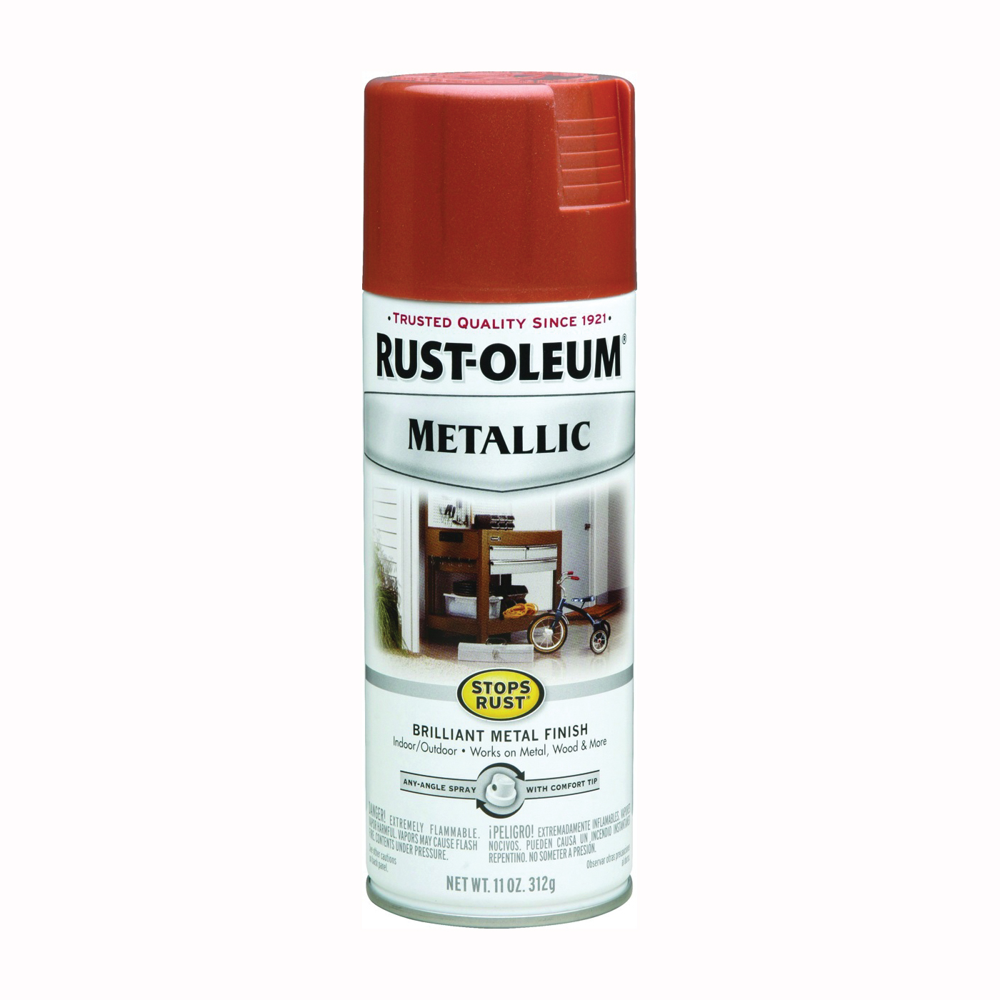 7273830 Rust Preventative Spray Paint, Metallic, Copper, 11 oz, Can