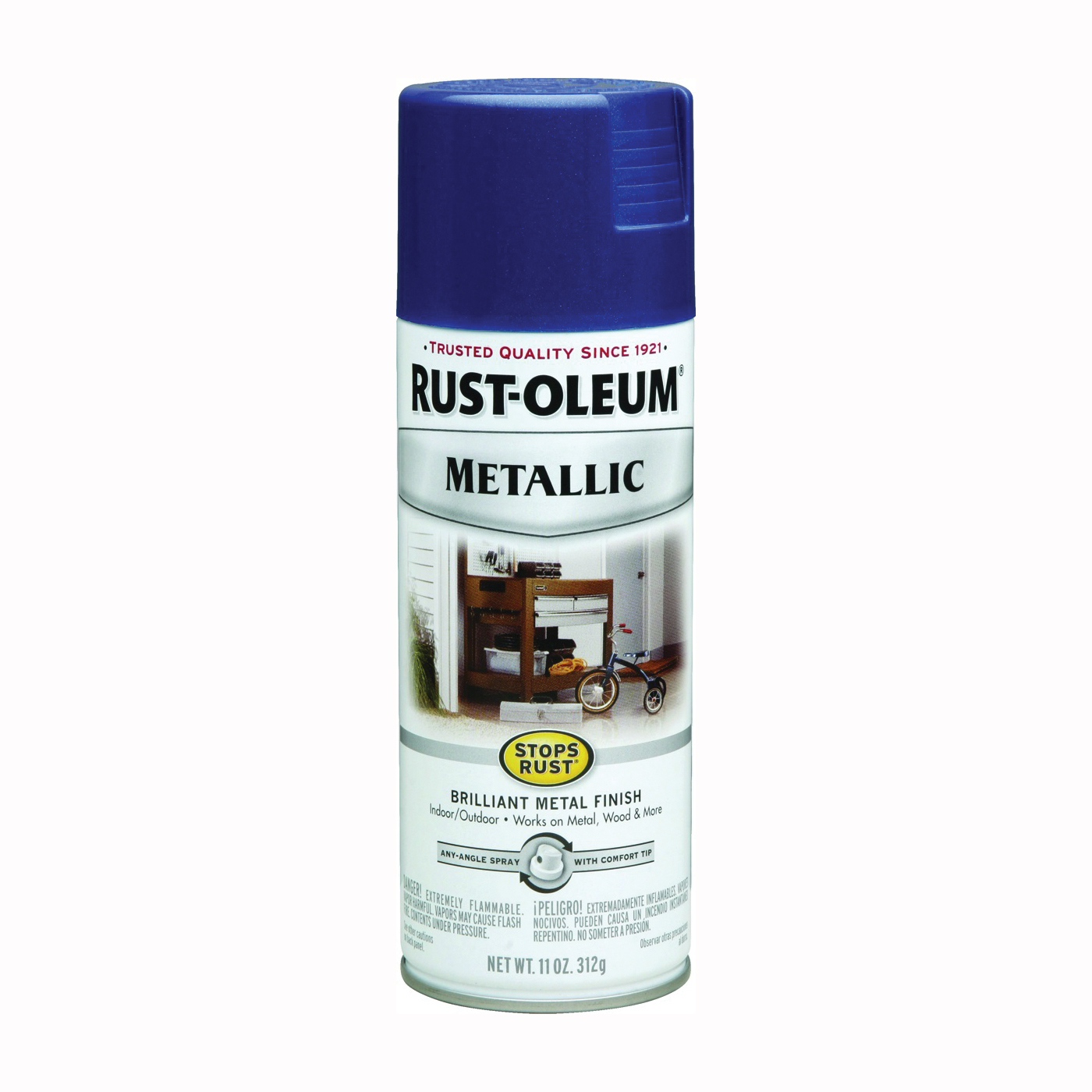 7251830 Rust Preventative Spray Paint, Metallic, Cobalt Blue, 11 oz, Can
