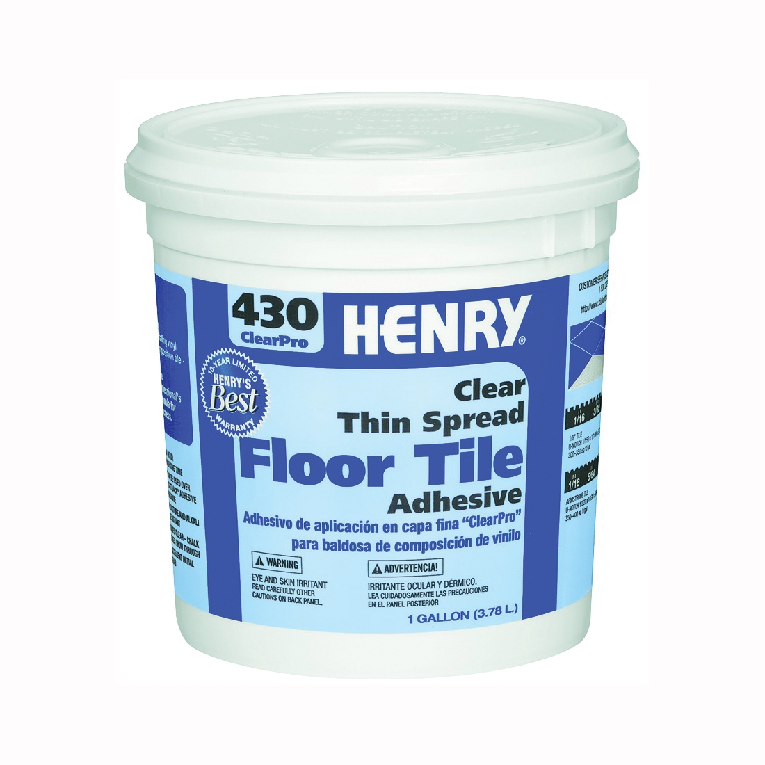 430 ClearPro 12098 Floor Adhesive, Clear, 1 gal Pail