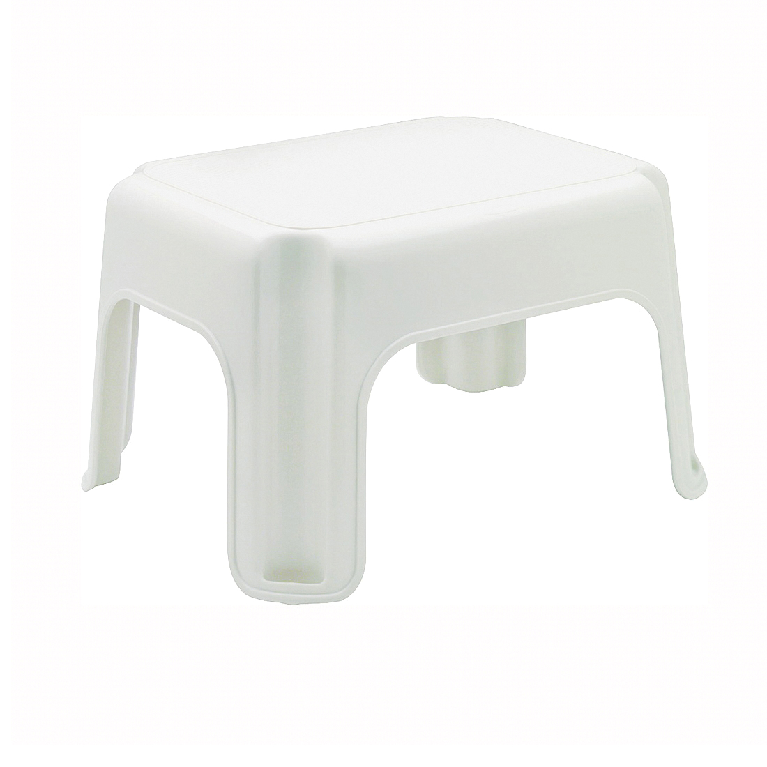 FG420087BISQUE Step Stool, 9-1/2 in H, 1-Step, 300 lb, Plastic, Bisque