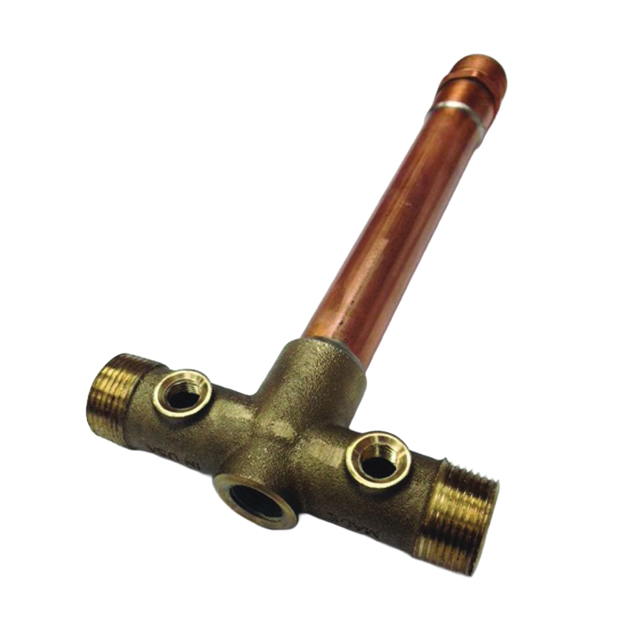 705SB Tank Cross, 3/4 x 1 in, Female x Male, Copper/Silicone Bronze