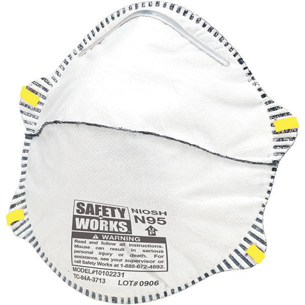 10102485 Harmful Dust Disposable Respirator with Odor Filter, One-Size Mask, N95 Filter Class, White