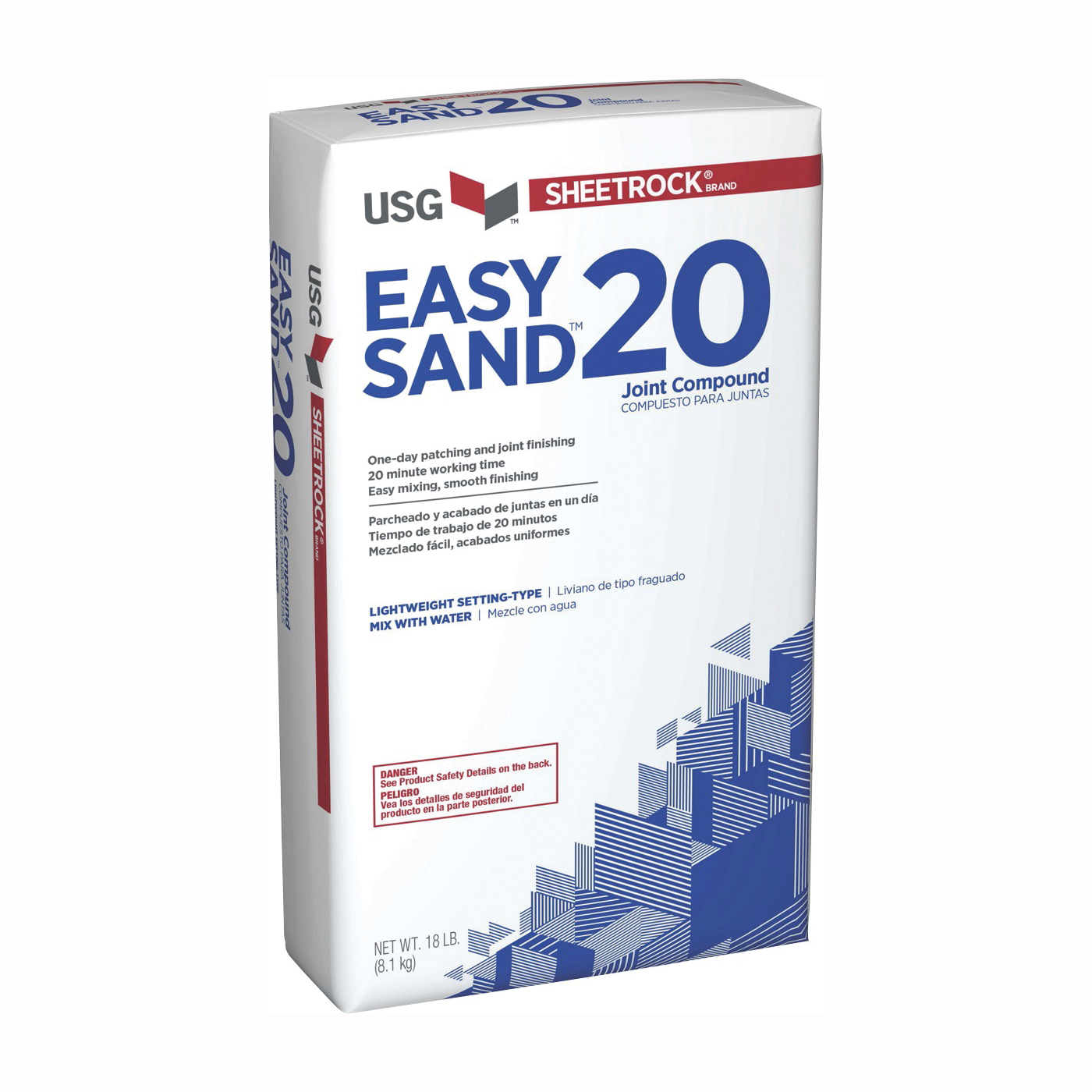 Easy Sand 20 384214120 Joint Compound, Powder, Natural, 18 lb