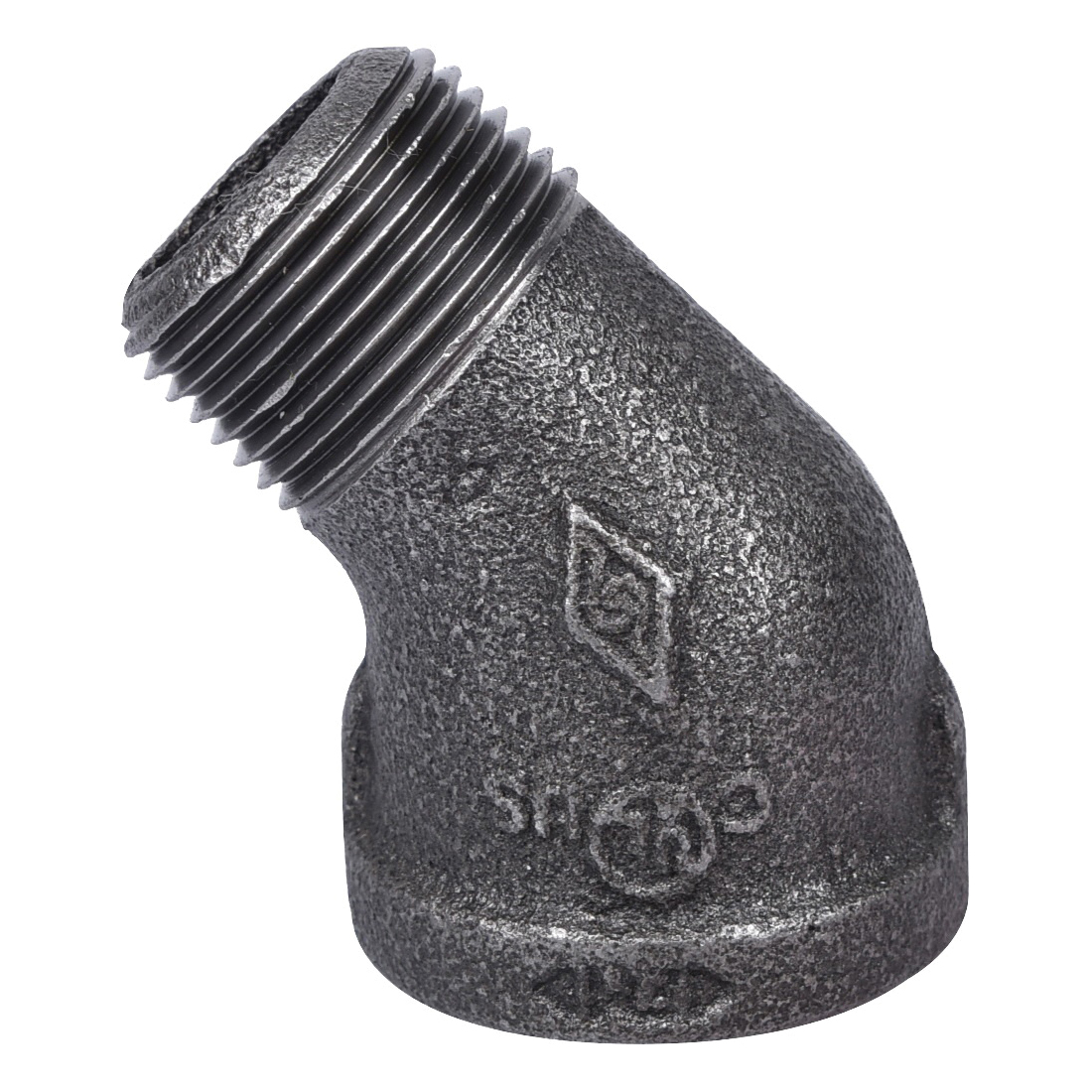 B121 20 Street Pipe Elbow, 3/4 in, FIP x MIP, 45 deg Angle, Iron, 40 Schedule, 300 psi Pressure