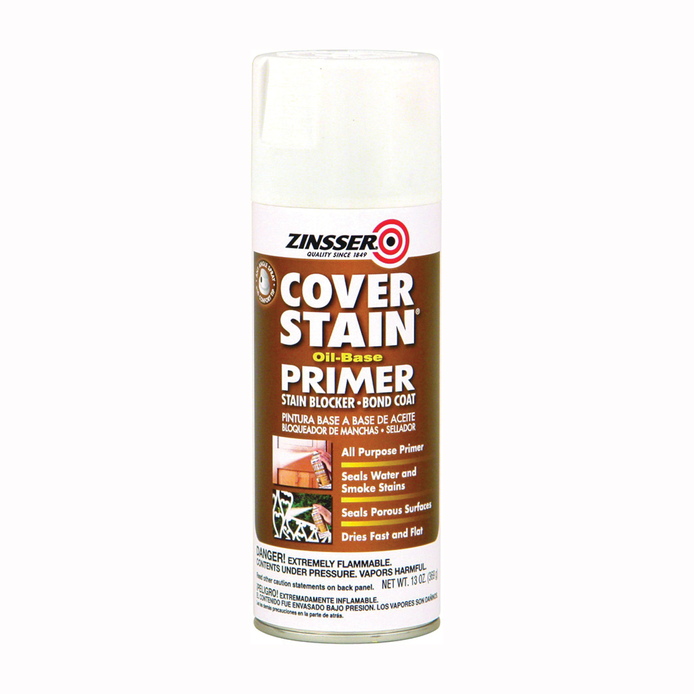 03608 Stain Block Primer, White, 13 oz