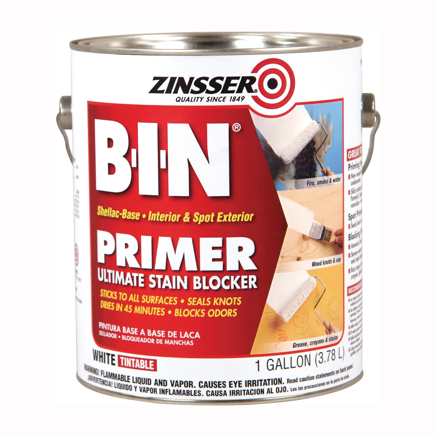 00901 Interior/Exterior Primer, White, 1 gal