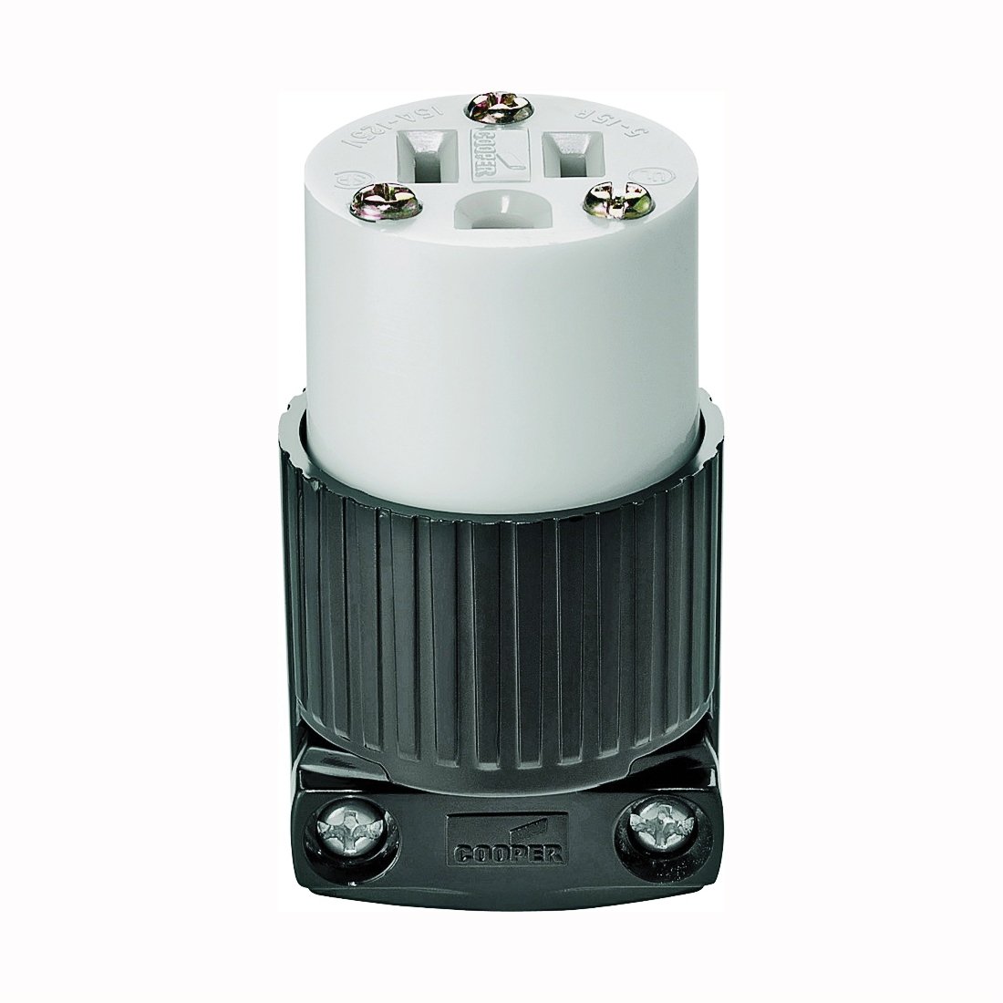 5269/10 Eagle Electrical Connector, 2-Pole, 15 A, 125 V, Screw, NEMA: NEMA 5-15, Black/White