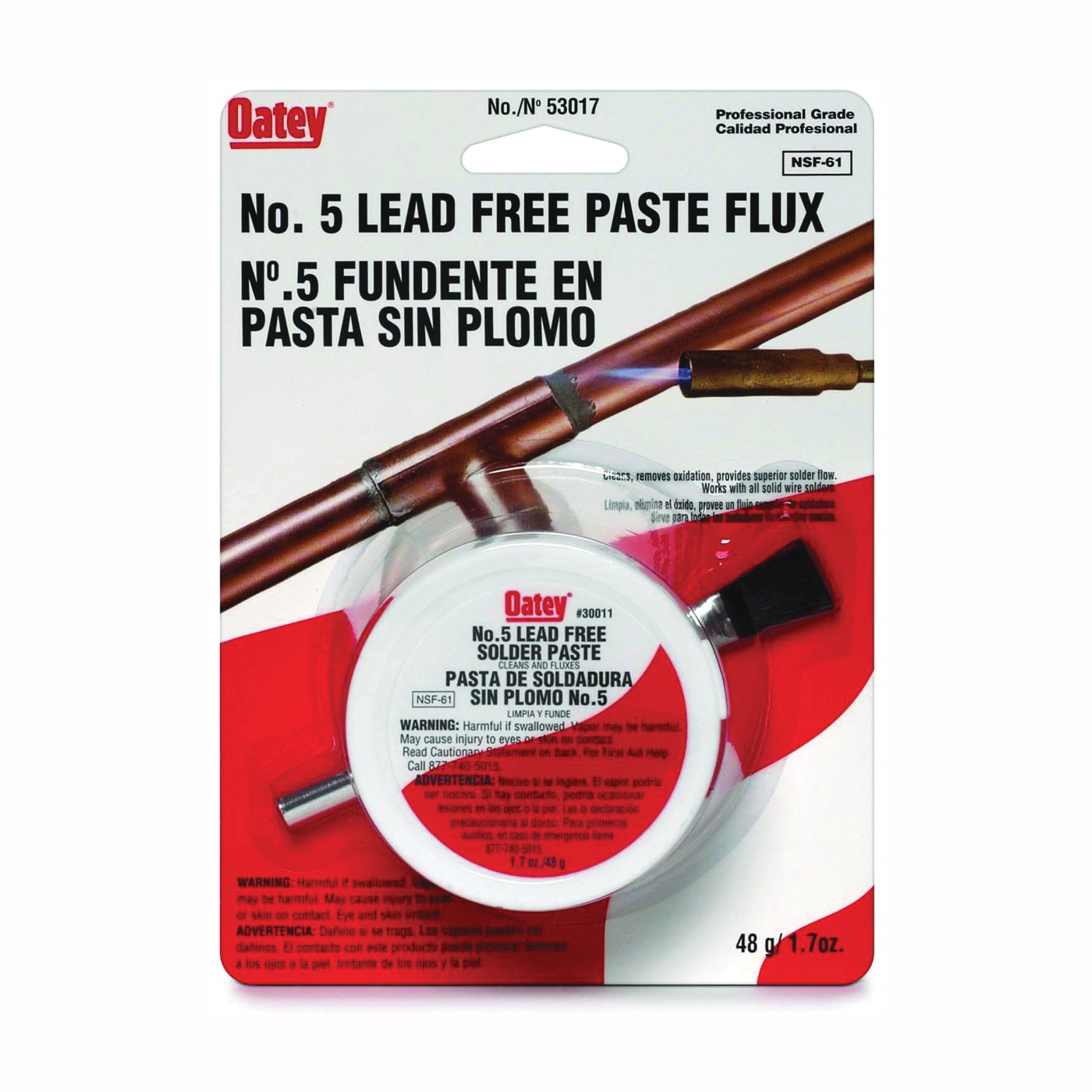 53017 Soldering Flux, 1.7 oz Carded, Paste, Amber