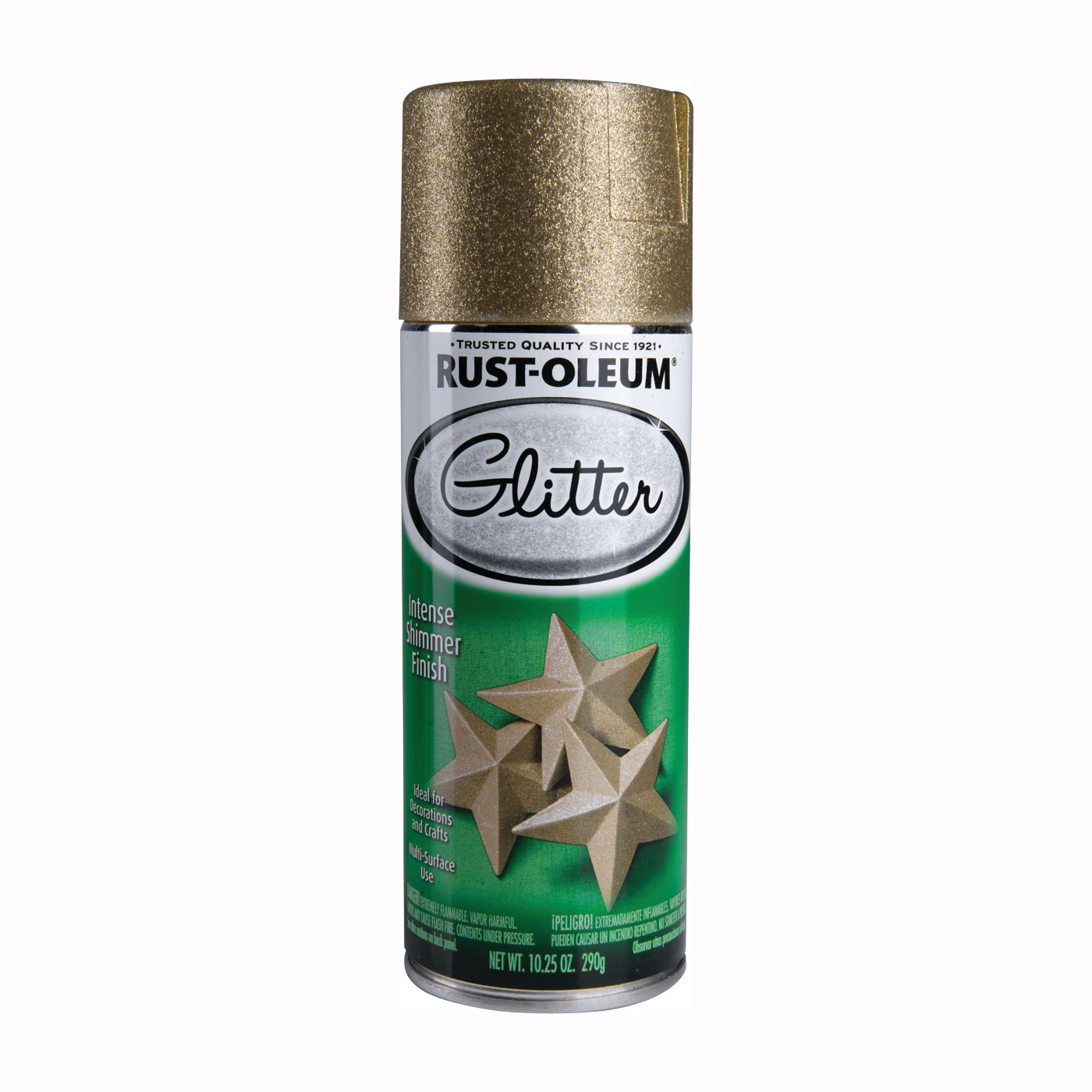 Specialty 267689 Glitter Spray Paint, Shimmer, Gold, 10.25 oz, Can - 1