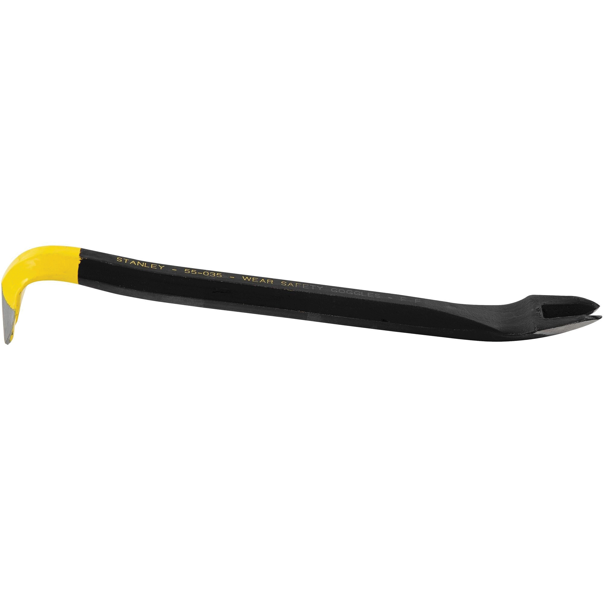 55-035 Nail Puller, 11 in L, Offset Claw Tip, HCS, Black/Yellow, 5/8 in Dia, 3/4 in W