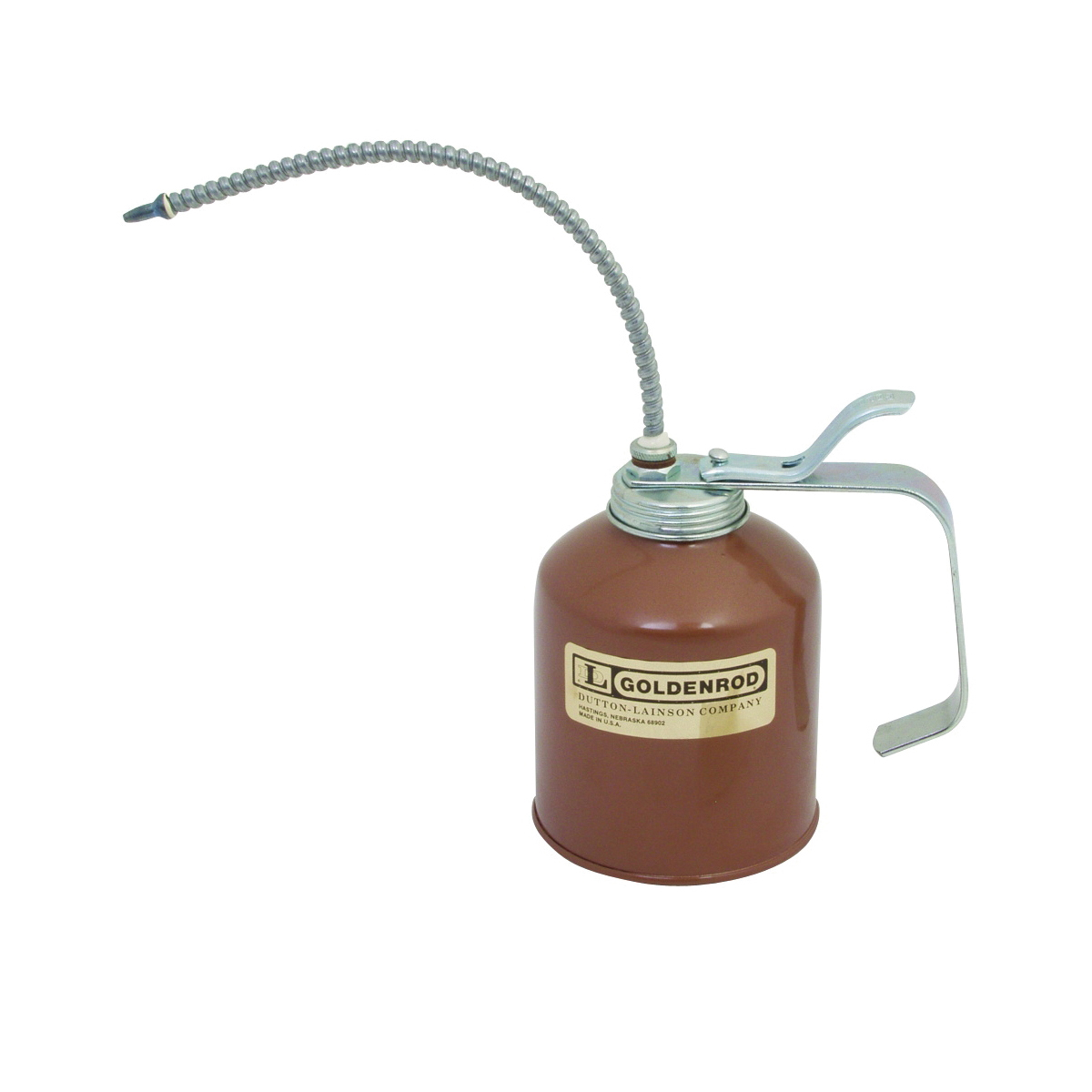 Goldenrod Series 727 Pump Oiler with Spout, 16 oz, Flexible Spout, Steel, Powder-Coated