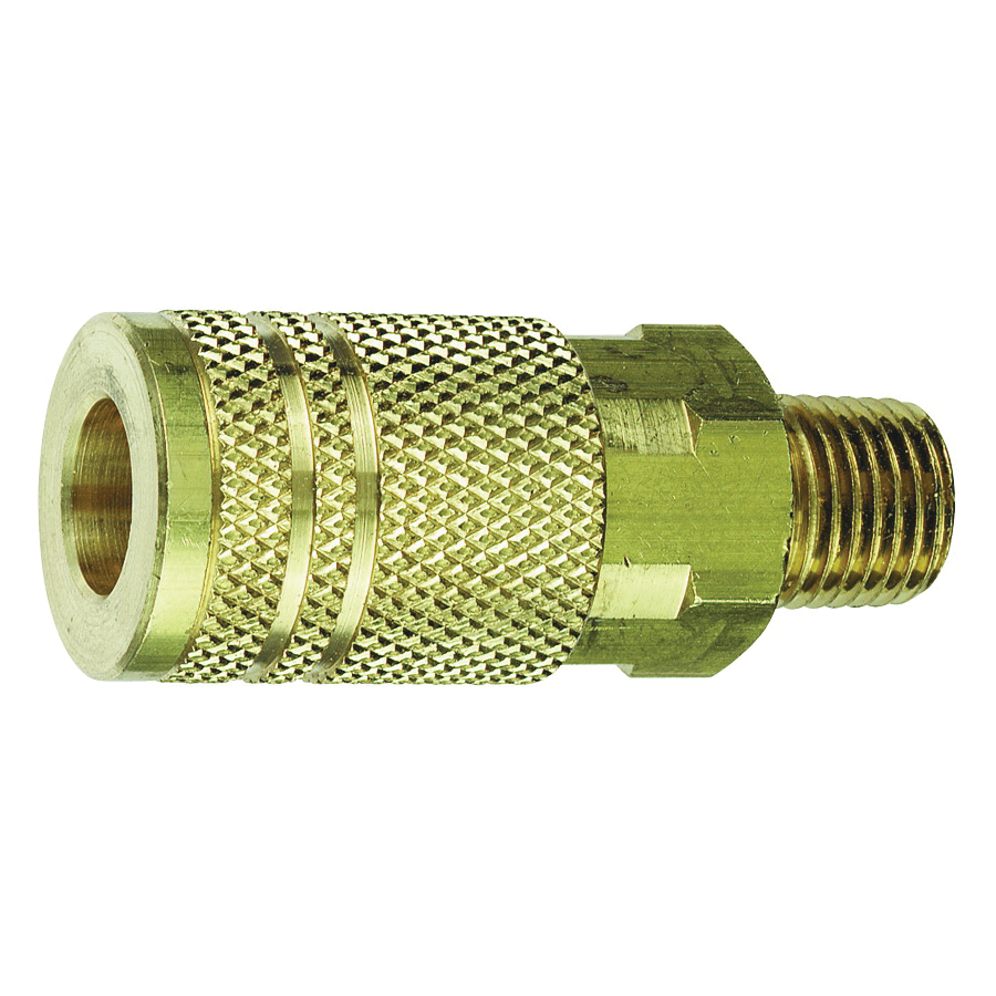 13-225 Coupler, 1/4 in, MNPT, Brass