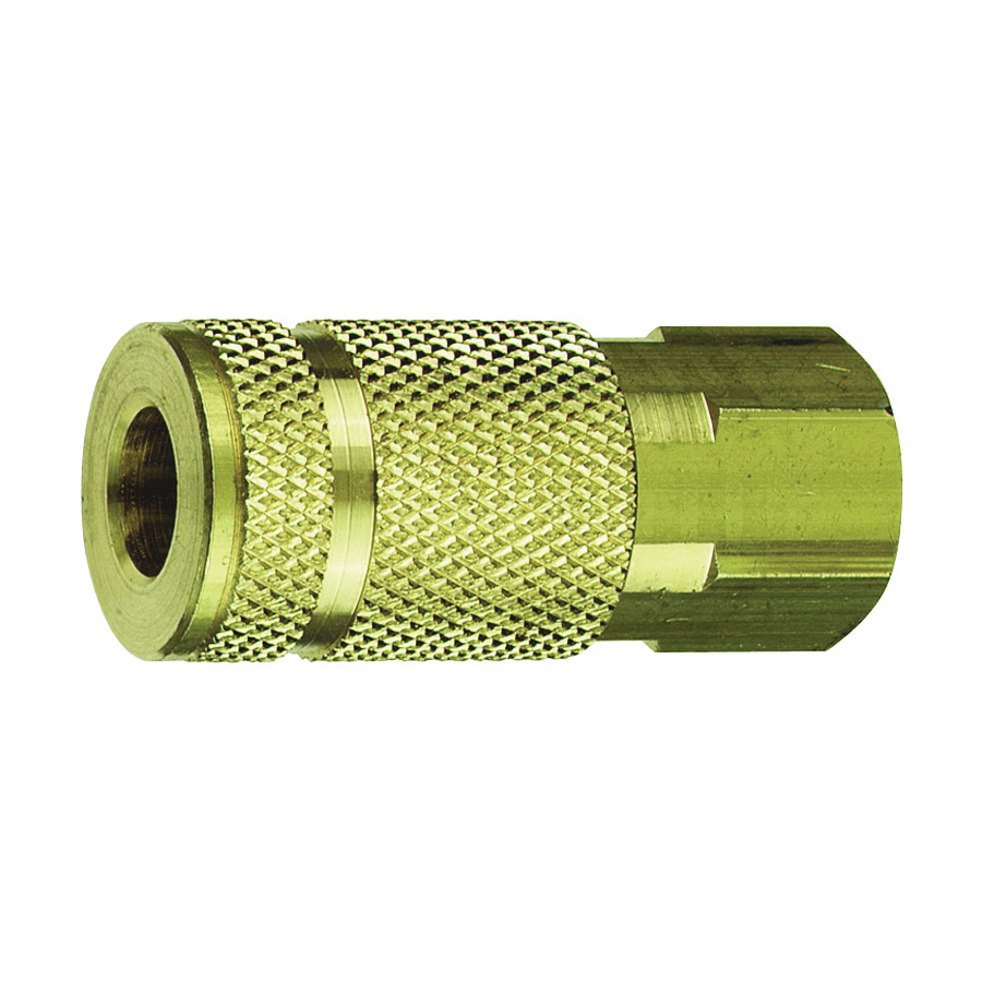 13-335 Coupler, 1/4 in, FNPT, Brass