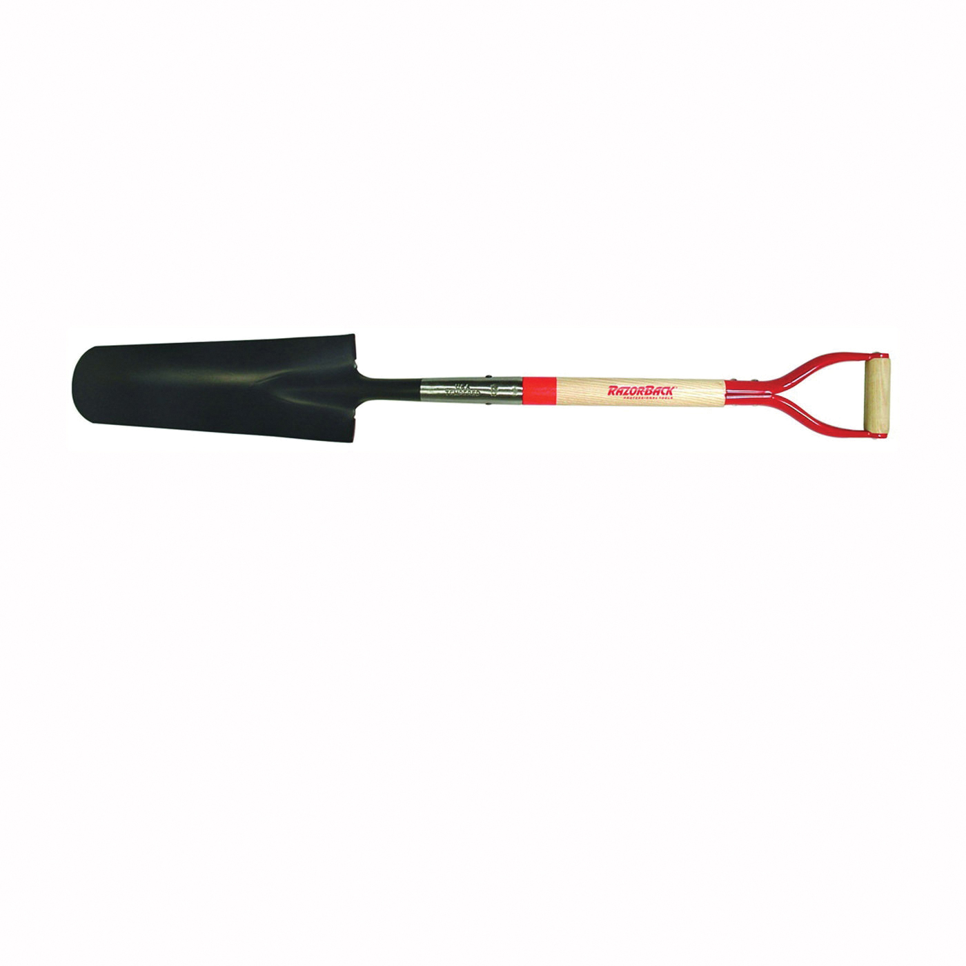 47103 Drain Spade, 6 in W Blade, Steel Blade, Hardwood Handle, D-Grip Handle, 29 in L Handle