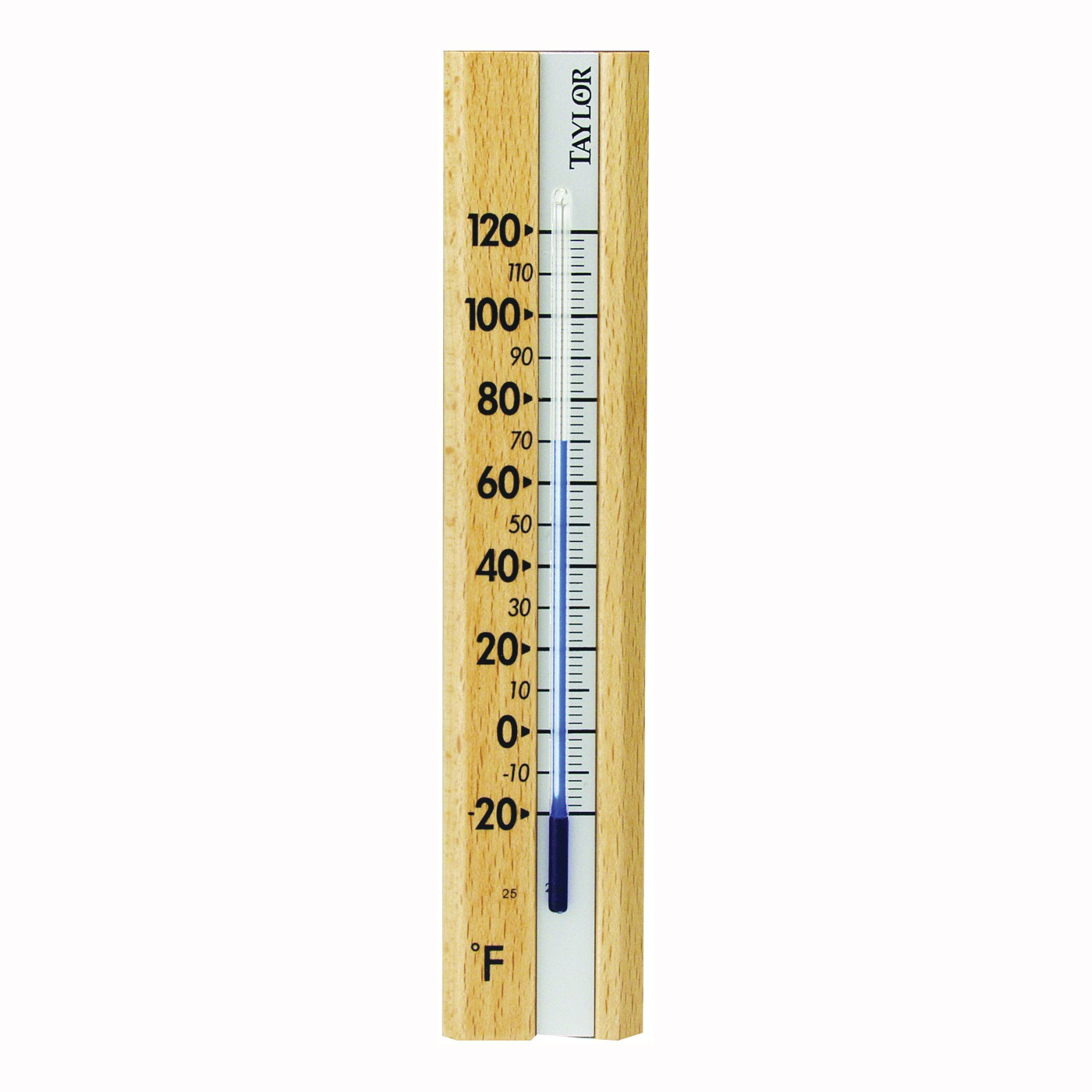 5141 Thermometer, -20 to 120 deg F, Wood Casing, 6.5 in L, 3.25 in W