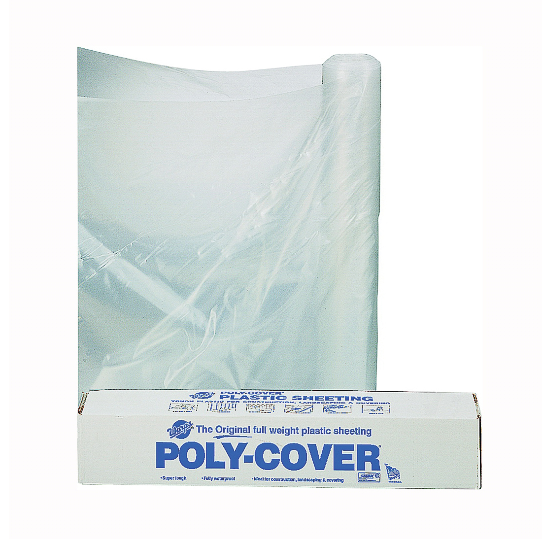 4X32-C Poly Film, 100 ft L, 32 ft W, 4 mil Thick, Clear