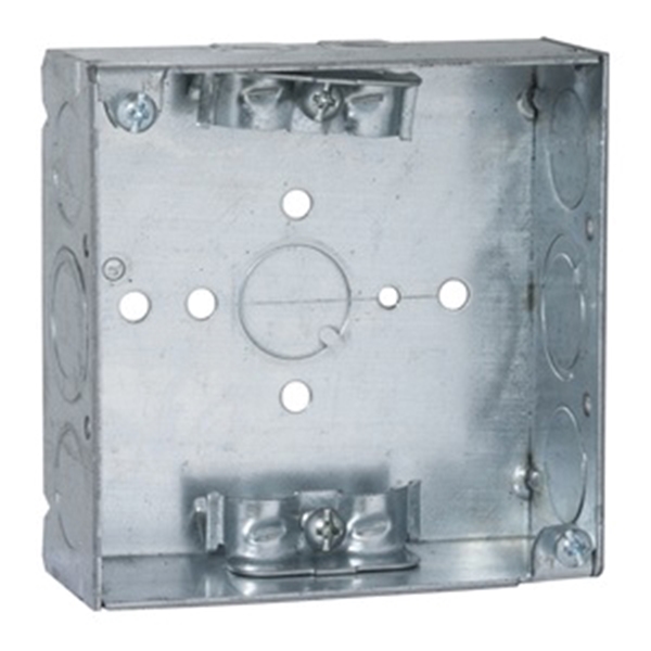 8211 Outlet Box, 11-Knockout, Steel (Metal), Gray, Screw