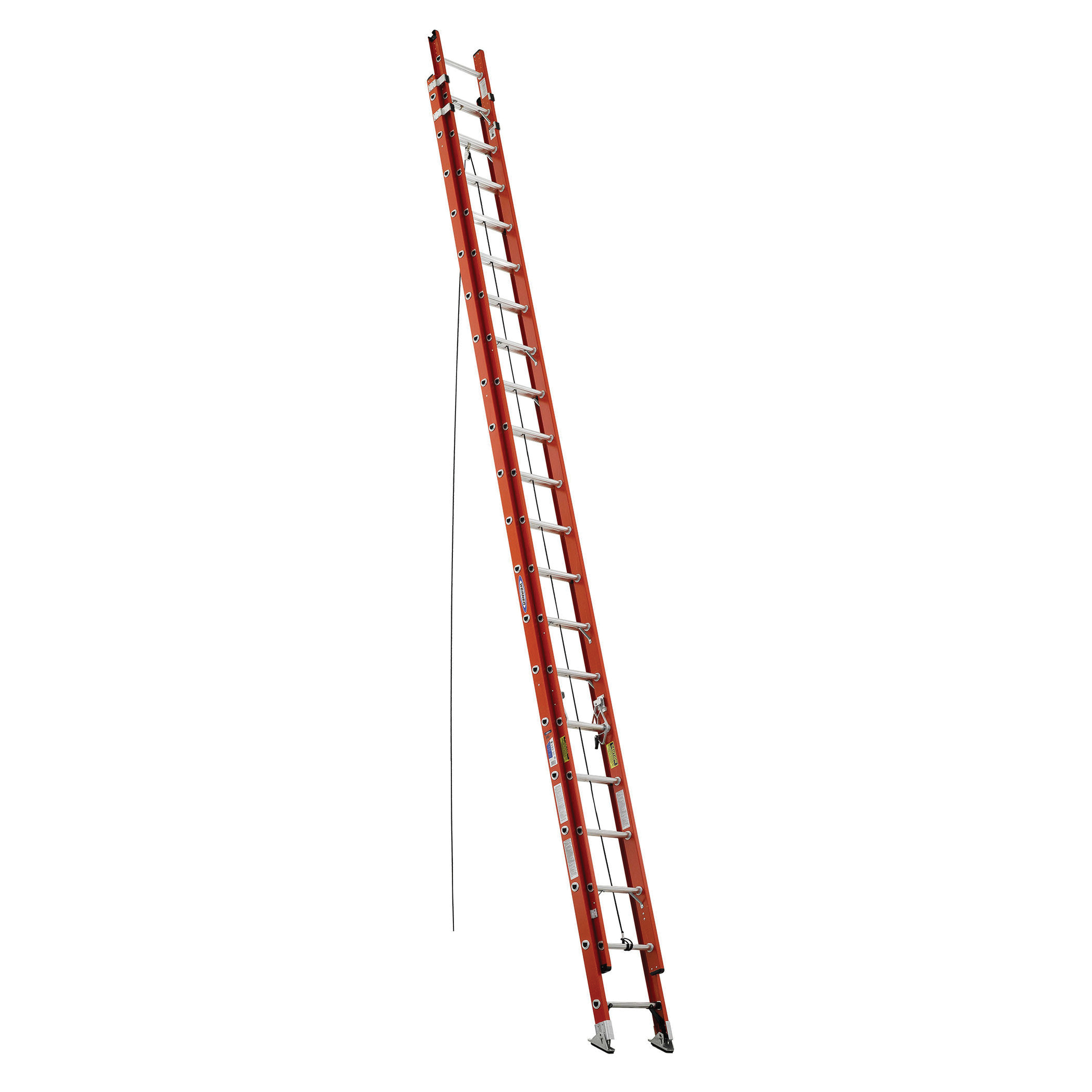 WERNER D6240-2 40 ft. Extension Ladder, 37 ft. Reach, 300 lb, Fiberglass