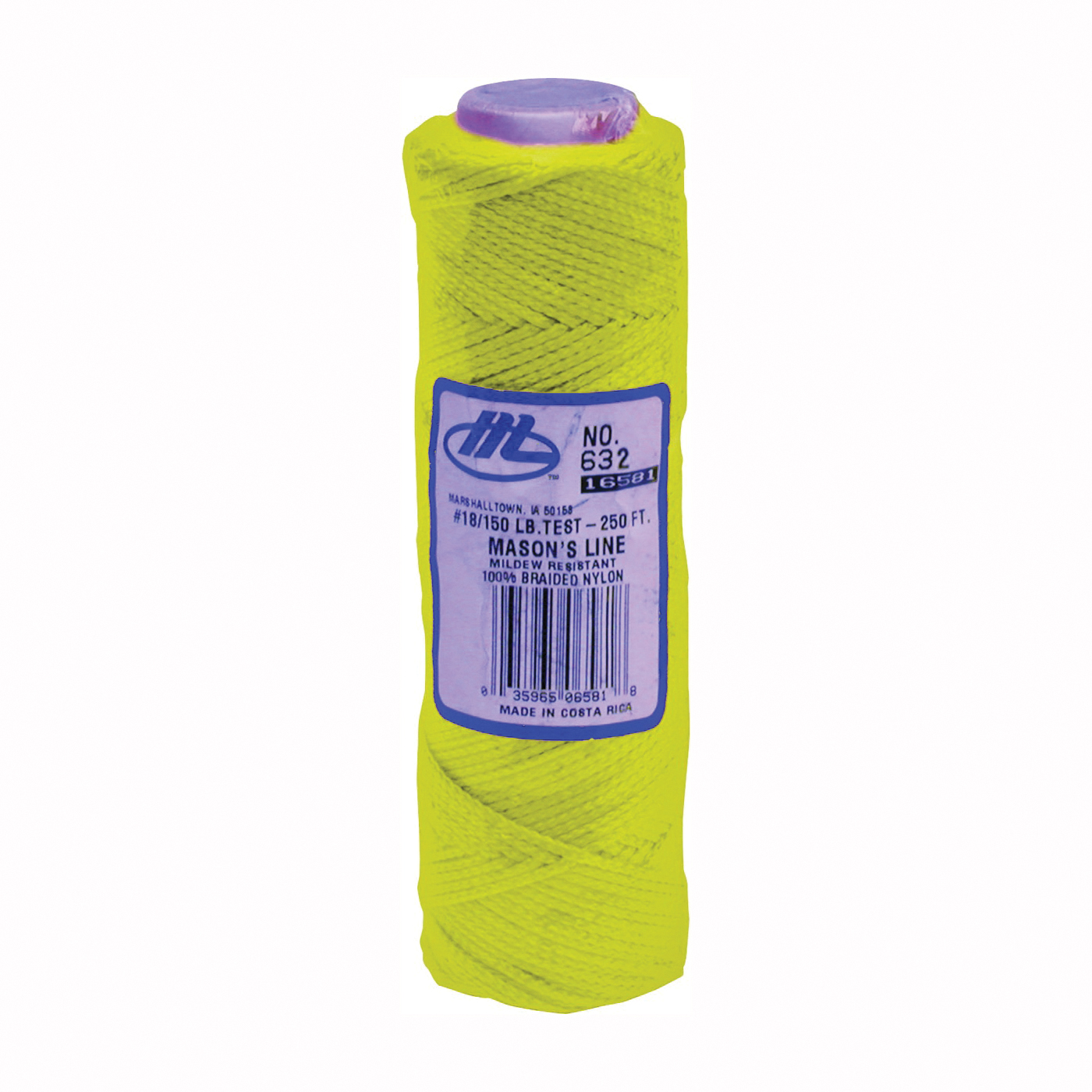 632 Mason Line, 250 ft L, Nylon, Fluorescent Yellow