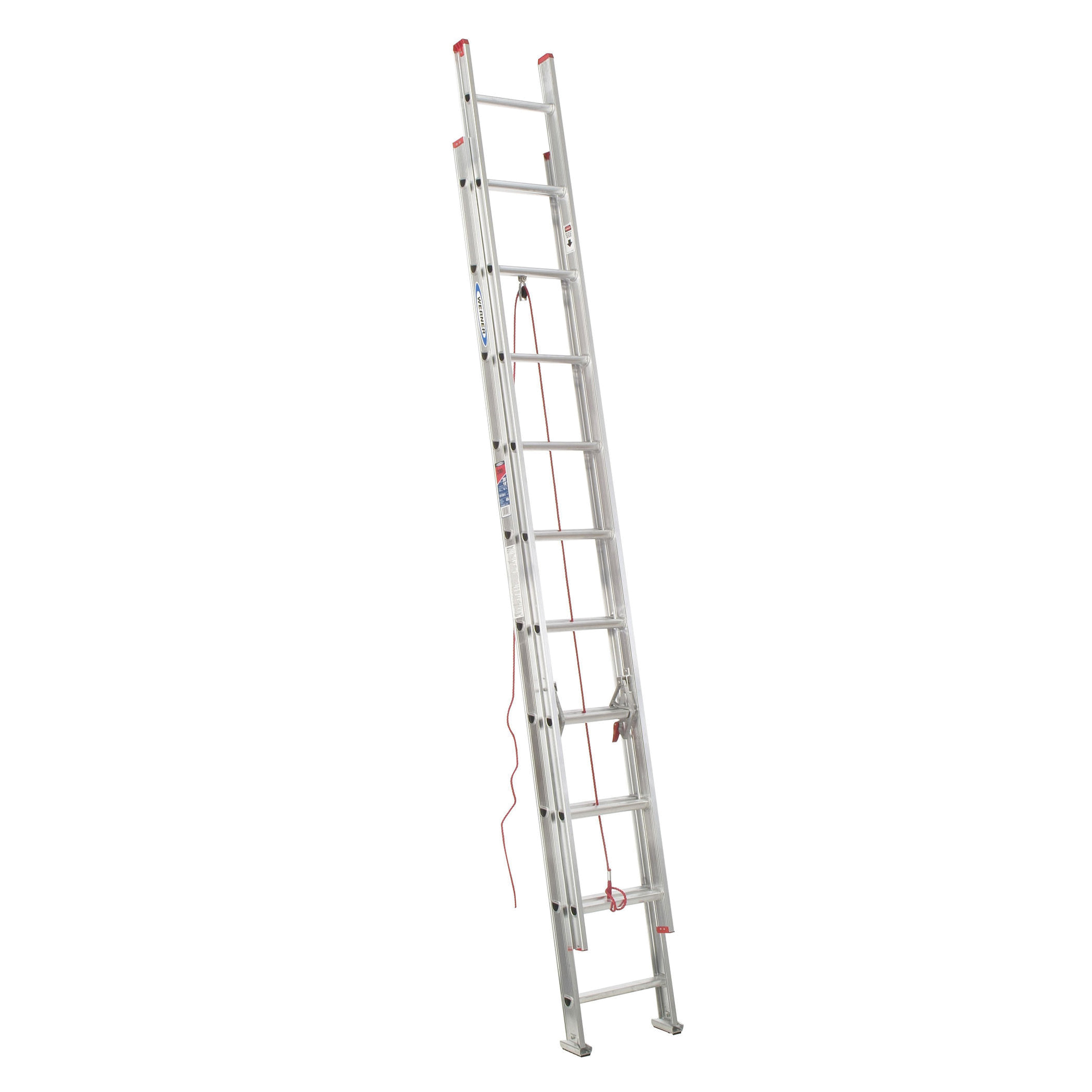WERNER D1120-2 20 ft. Extension Ladder, 19 ft. Reach, 200 lb, Aluminum