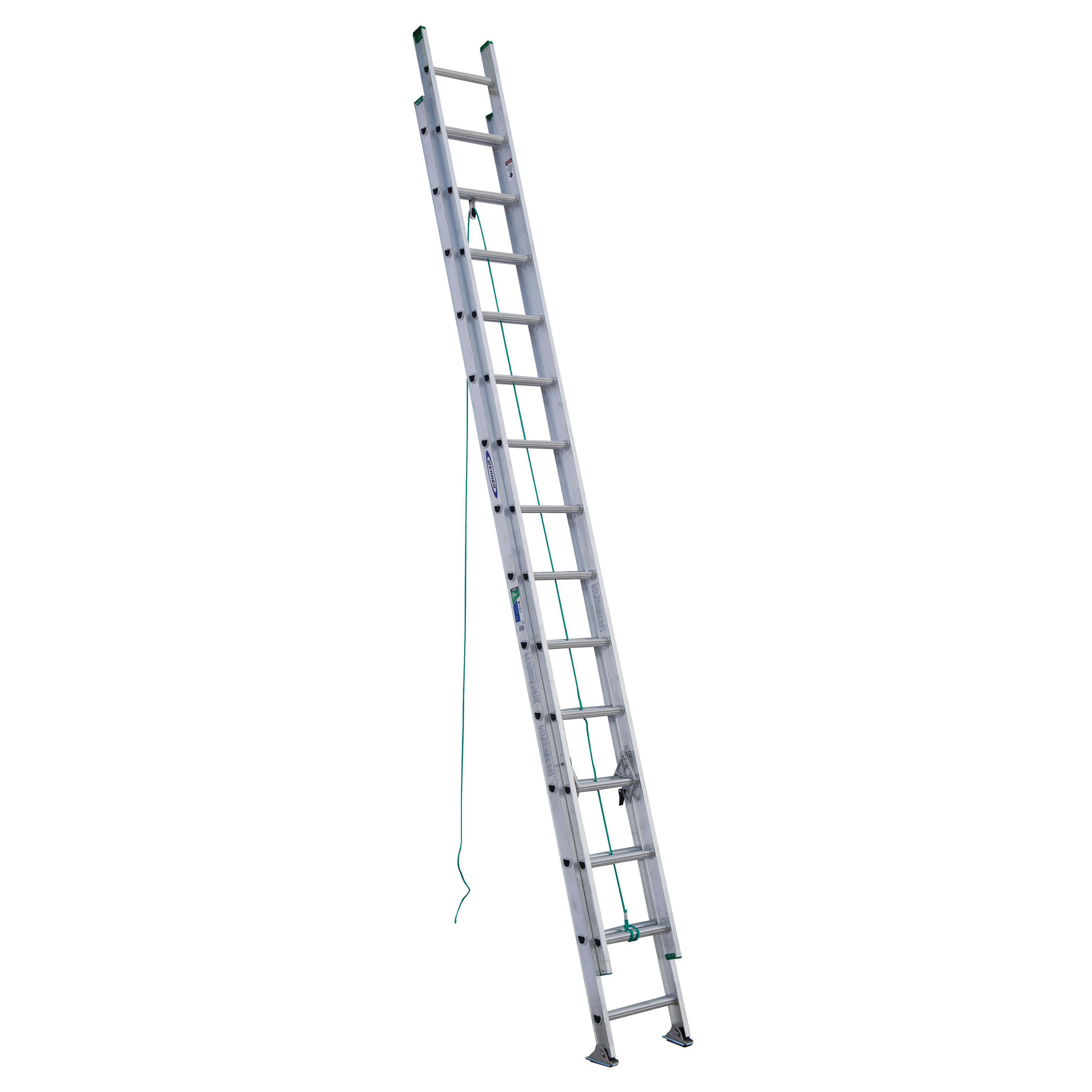 WERNER D1228-2 28 ft. Extension Ladder, 27 ft. Reach, 225 lb, Aluminum