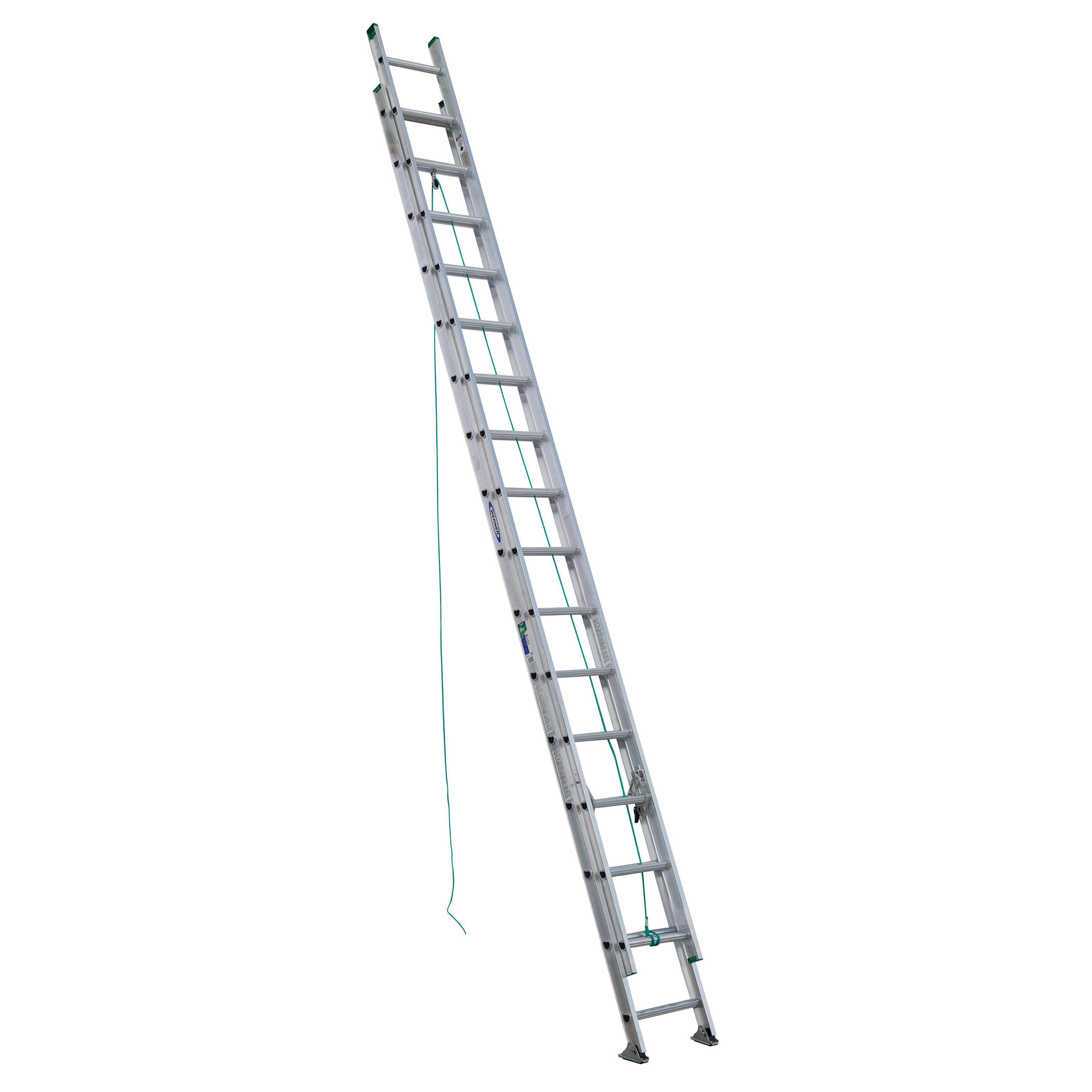 WERNER D1232-2 32 ft. Extension Ladder, 31 ft. Reach, 225 lb, Aluminum