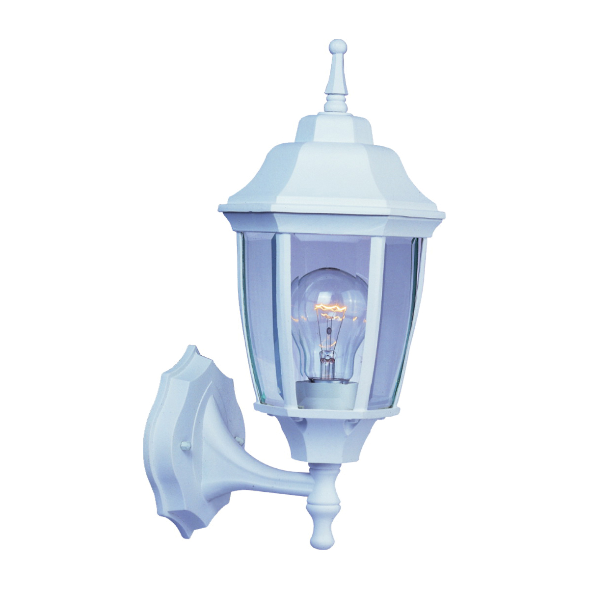 BRT-BPP1611-WH3L Outdoor Lantern, 120 V, 60 W, CFL Lamp, Aluminum Fixture, White