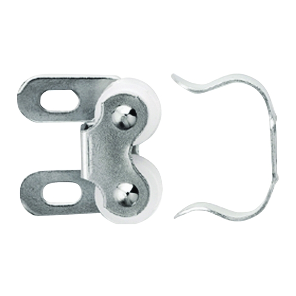BP347414 Roller Catch, 1 in L x 1-1/16 in W Catches, Steel, Nickel