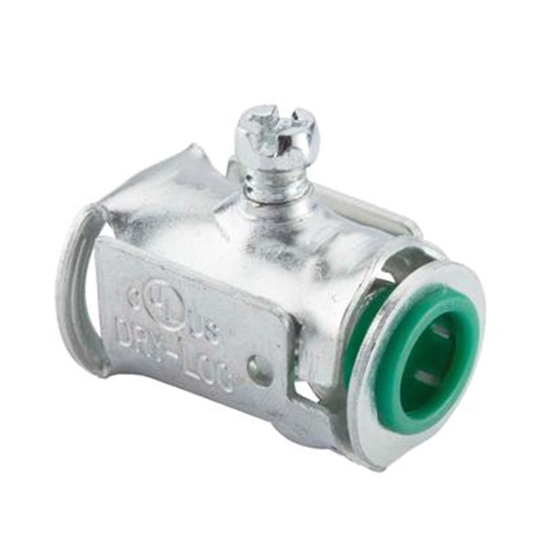 65705B Conduit Connector, 3/8 in Snap-In, Steel