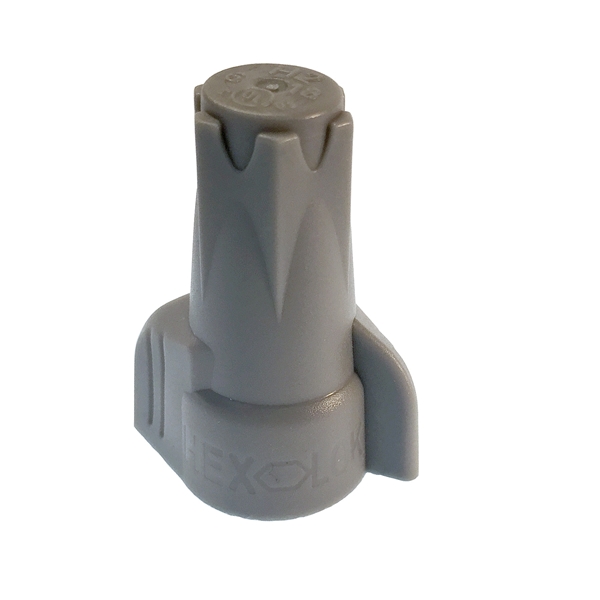Hex-Lok 19-2H2 Wire Connector, 14 to 6 AWG Wire, Copper Contact, Thermoplastic Housing Material, Gray