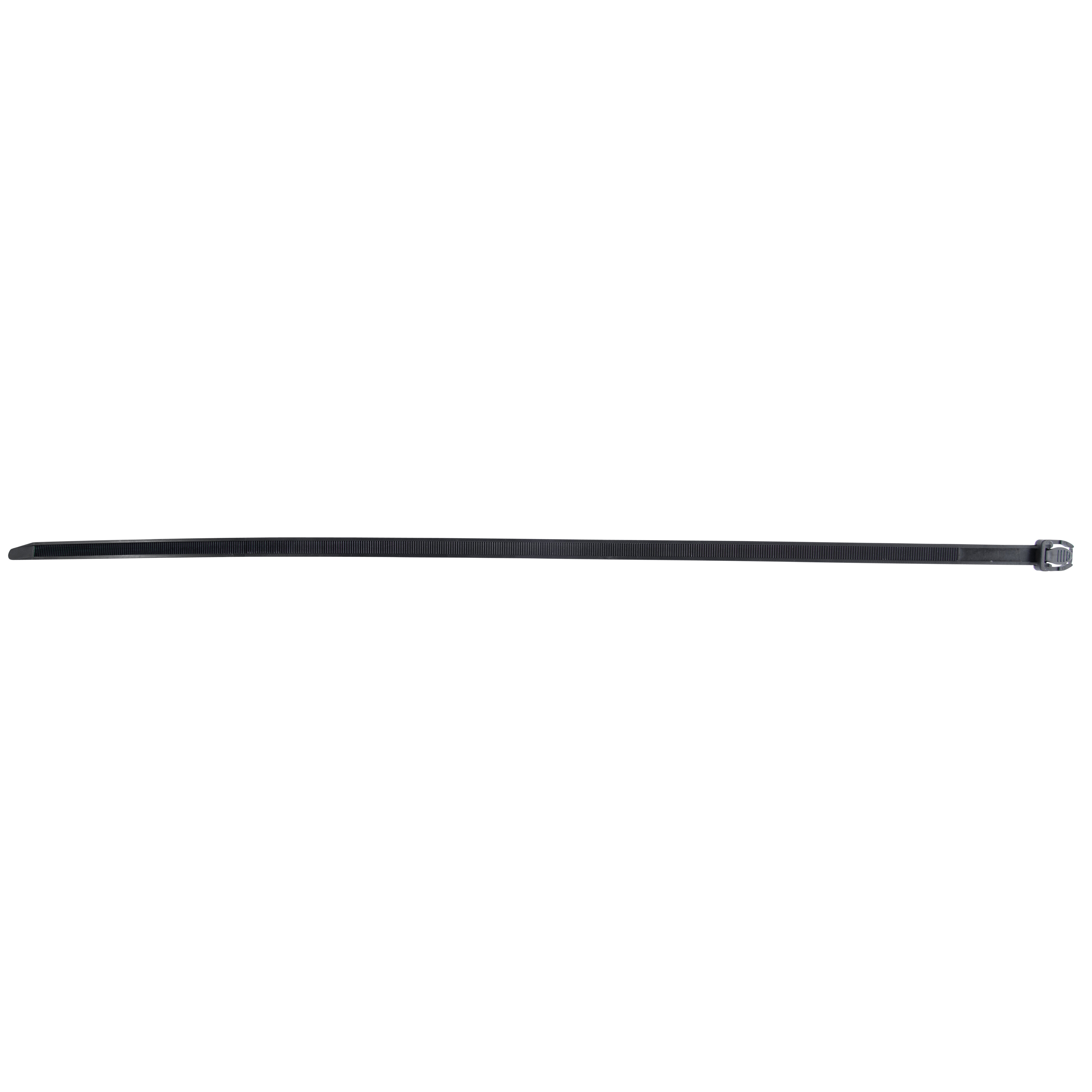 GB 47-127UVB 28 in. Cable Tie, Nylon, Black, 3 pk