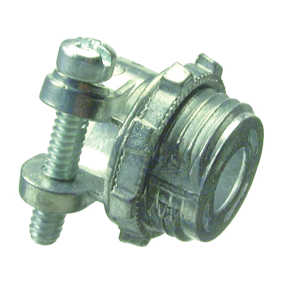 04207B Flex Squeeze Connector, 3/4 in, Zinc, Gray