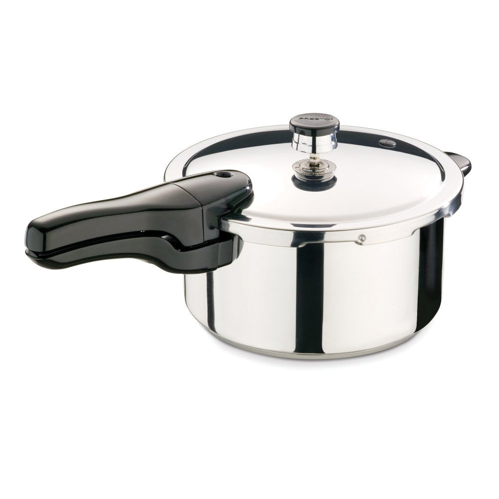 01341 Pressure Cooker, 4 qt Capacity, 10-1/2 in Dia, Stainless Steel
