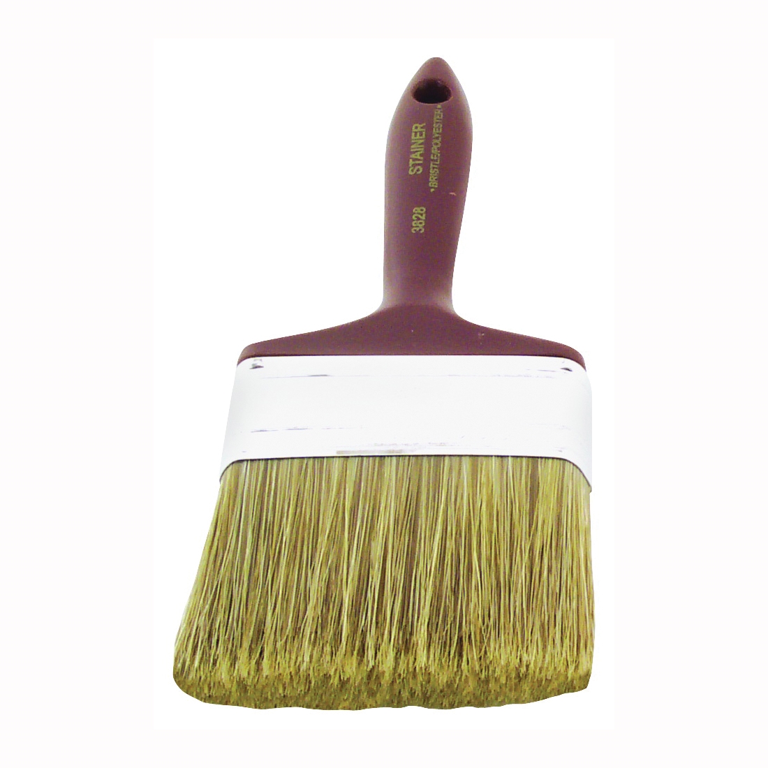 3828-4 Paint Brush, 4 in W, 2-3/4 in L Bristle, Polyester Bristle, Beaver Tail Handle