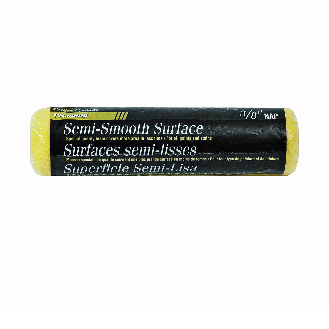 RC 182 Paint Roller Cover, 3/8 in Thick Nap, 9 in L