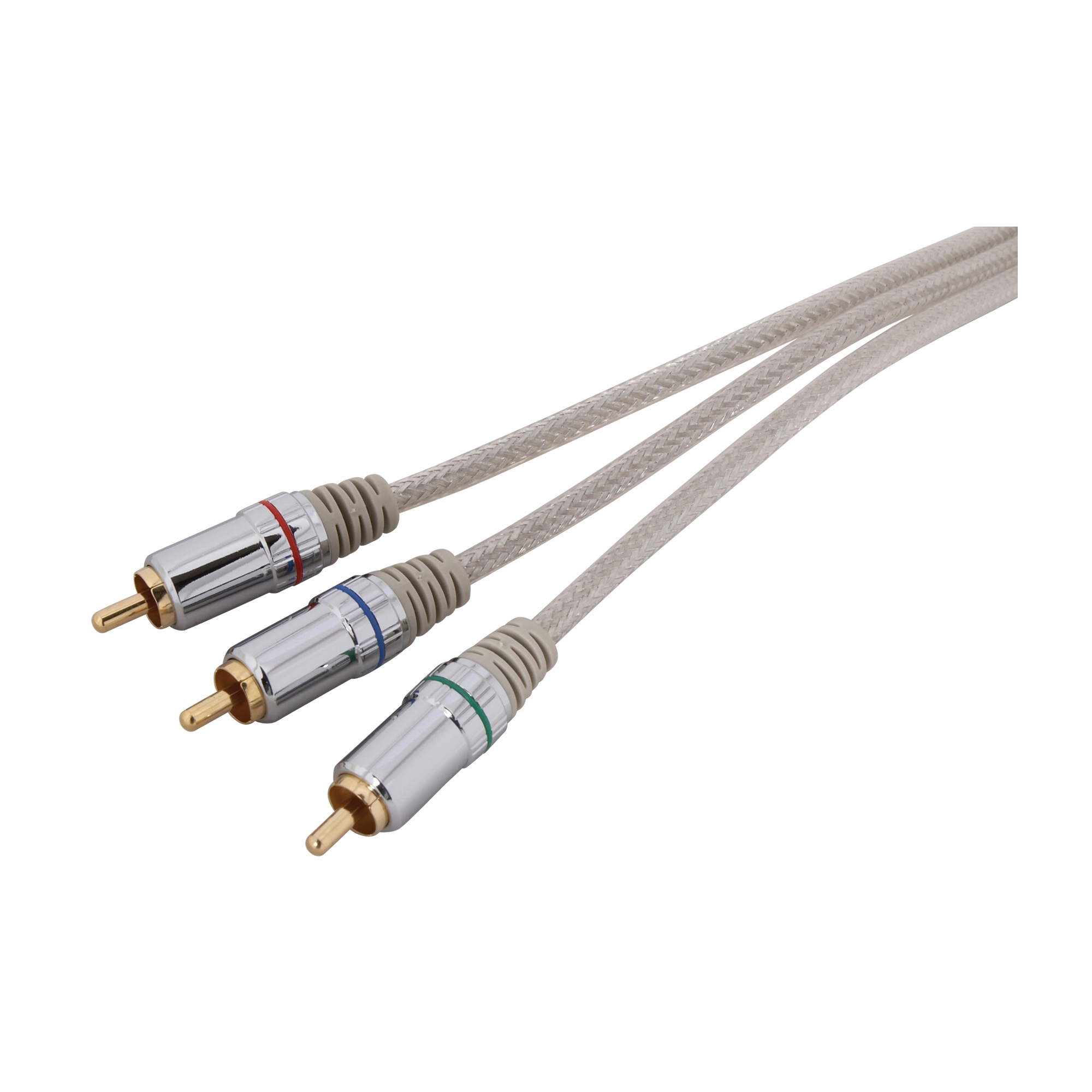 VC3006COMPON Video Cable, Silver Sheath, 6 ft L