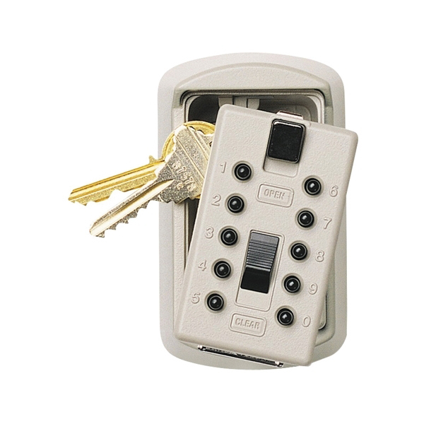 001004 Key Storage Safe, Combination Lock, Steel, Assorted, 2-1/4 in W x 1-3/4 in D x 3-3/4 in H Dimensions