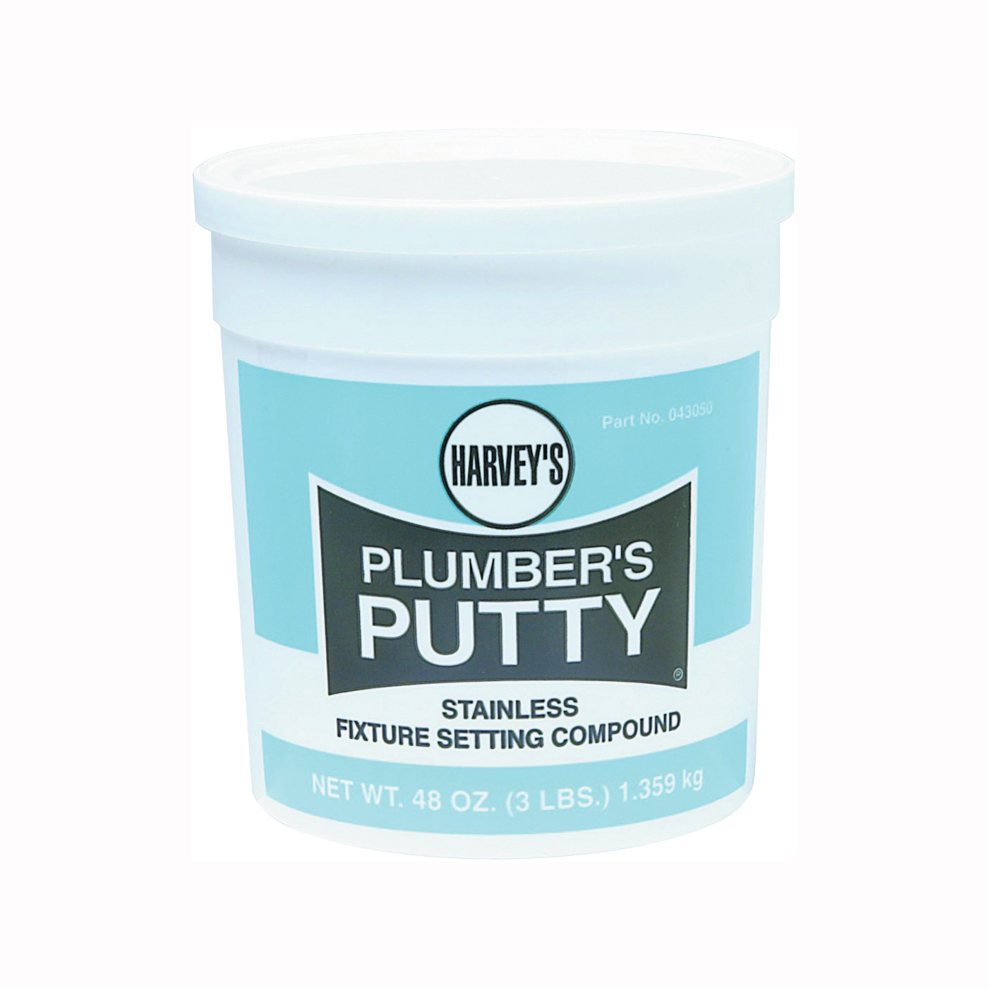 43050 Plumbers Putty, Solid, Off-White, 3 lb Cup