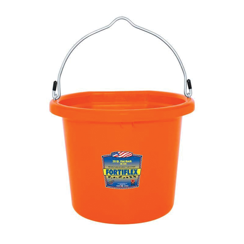 FB-120 Series FB-120BL Bucket, 20 qt Volume, Polyethylene/Rubber, Blue